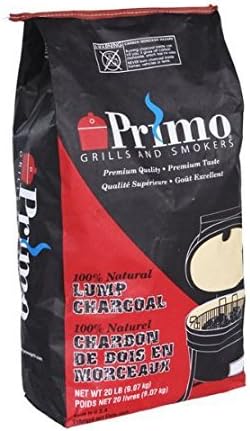 Primo 608 Natural Lump Charcoal, 20-Pound bag 2-Pack