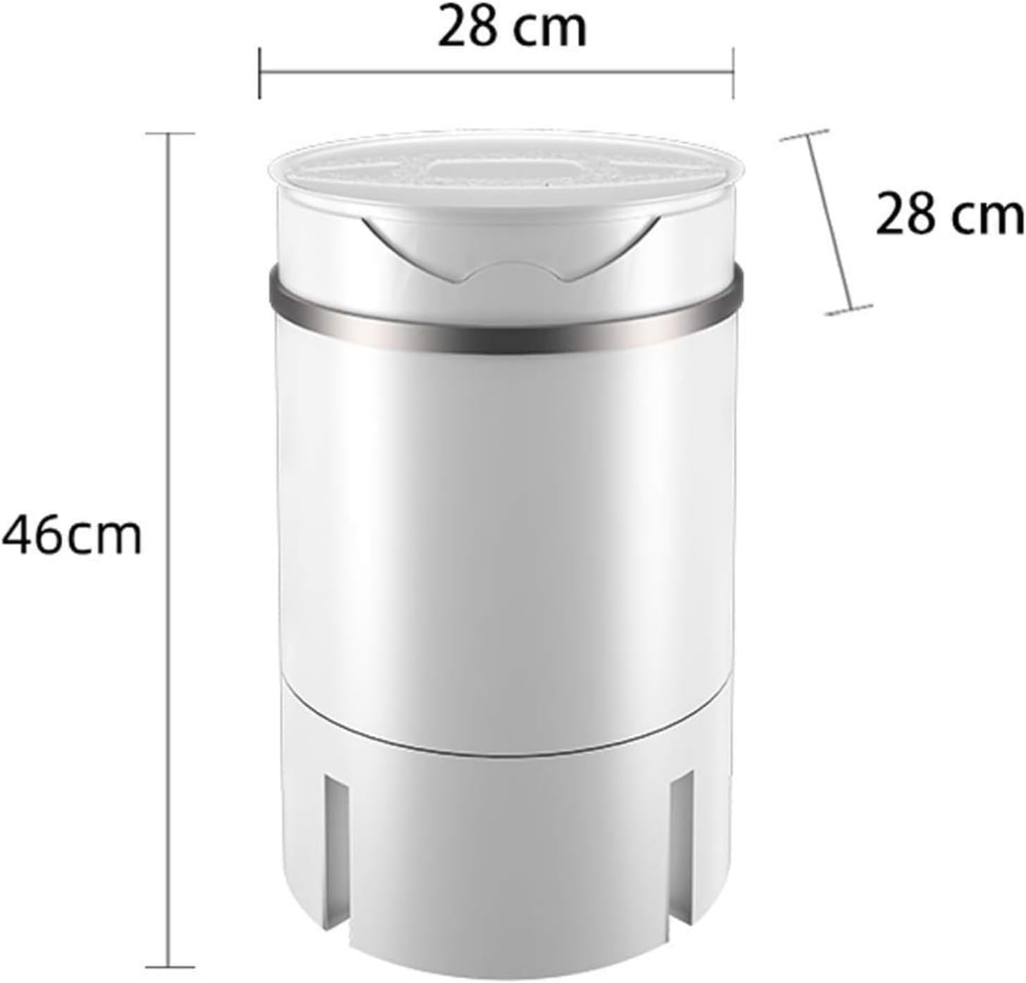 Compact Mini Washing Machine 4.5KG - Portable Laundry Washer with Drain Basket Spinner for Apartments, Camping, Dorms & RVs - Lightweight, Space-Saving, Easy to Use - White (Black)