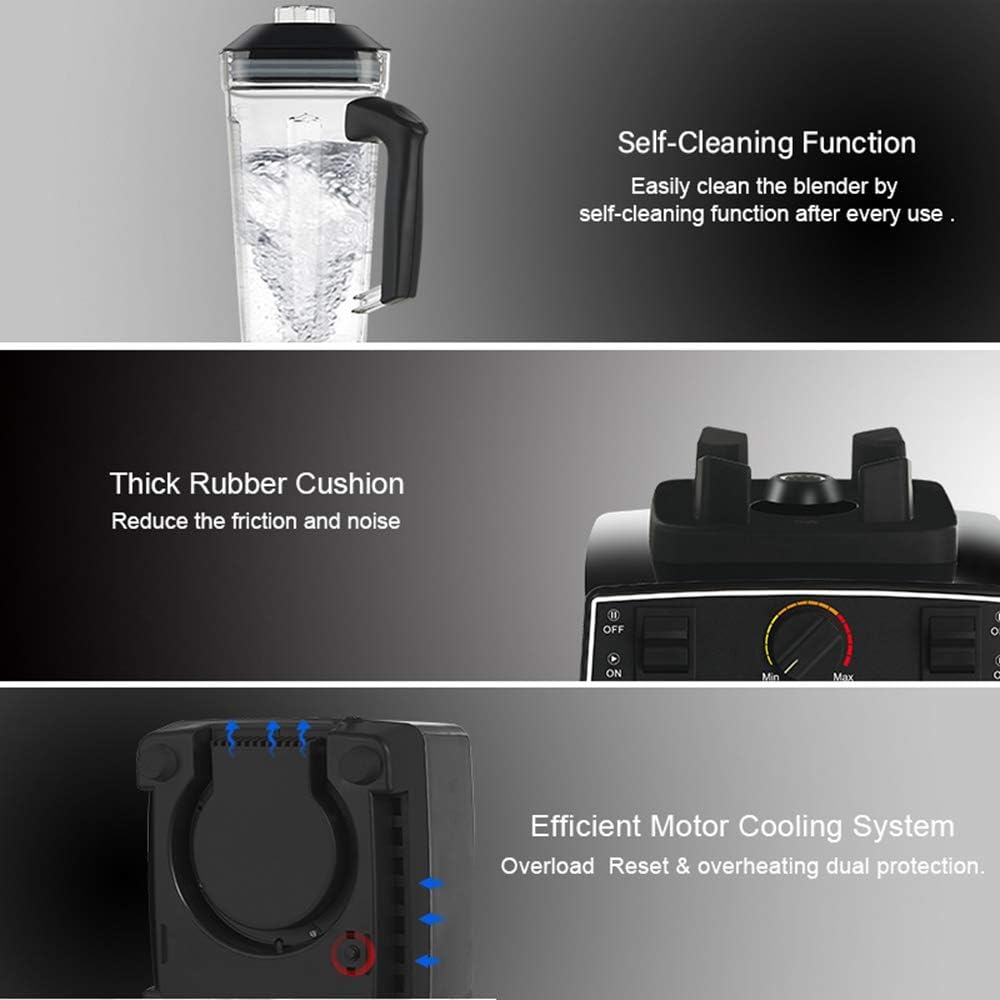 BioloMix Professional Countertop Blender Smoothie Mixer with 68Oz BPA Free Pitcher, Smart Timer And Pre Programed Peak 2200W Power Mixer With 8 Blades for Crushing Ice, Frozen Dessert