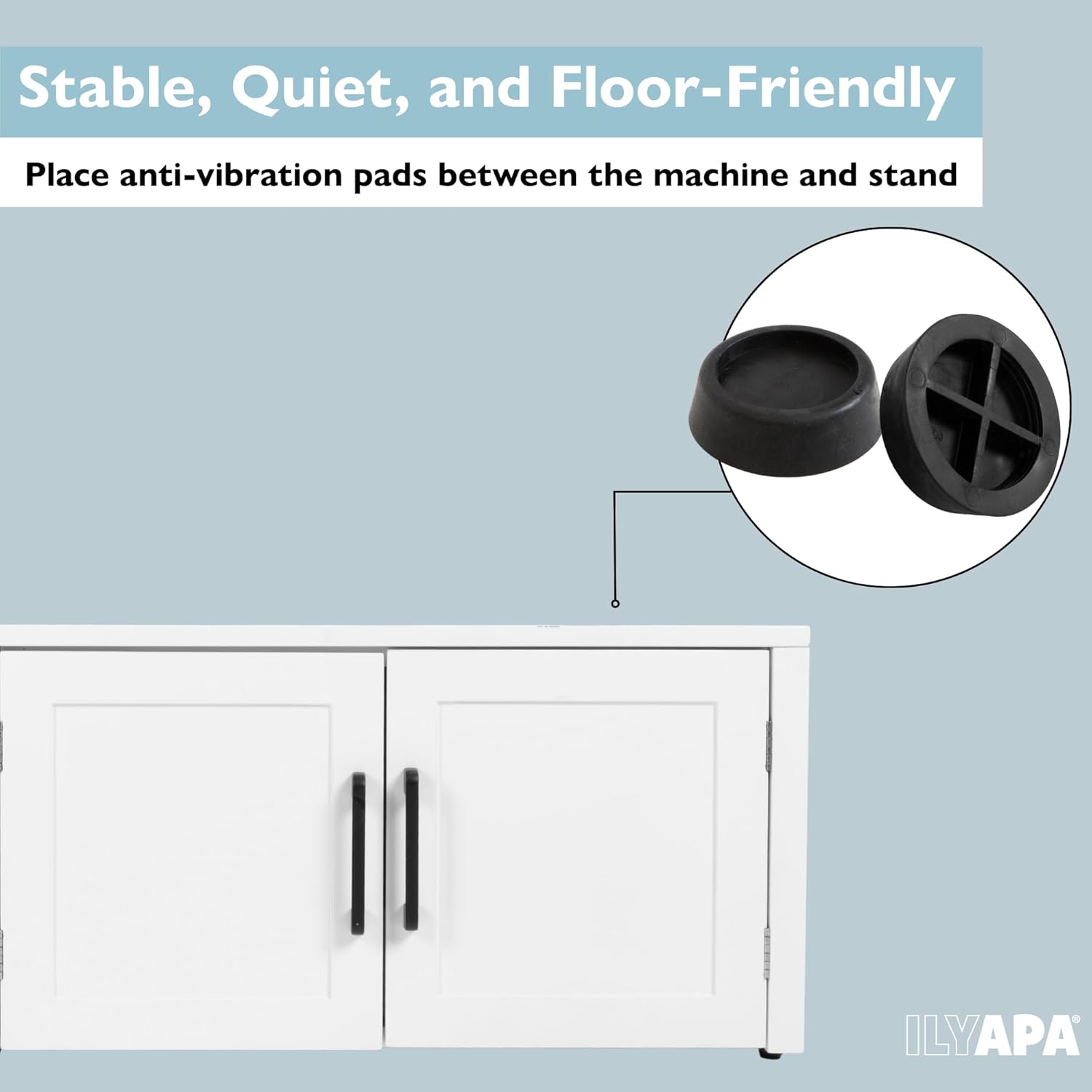 Ilyapa Washer and Dryer Stand - Universal Wooden Laundry Pedestal with Drawer - Compatible with Samsung, LG, GE, Maytag - 28x28x14 in. Patent Pending