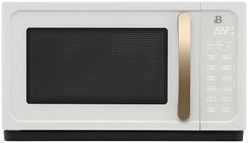 Beautiful 1.1 Cu ft 1000 Watt, Sensor Microwave Oven, White Icing by Drew Barrymore