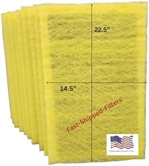 Fast-Shipped-Filters 10 Pack Replacement Filter Pads Designed to Fit AirRanger Air Cleaner 16x25 Refill Yellow