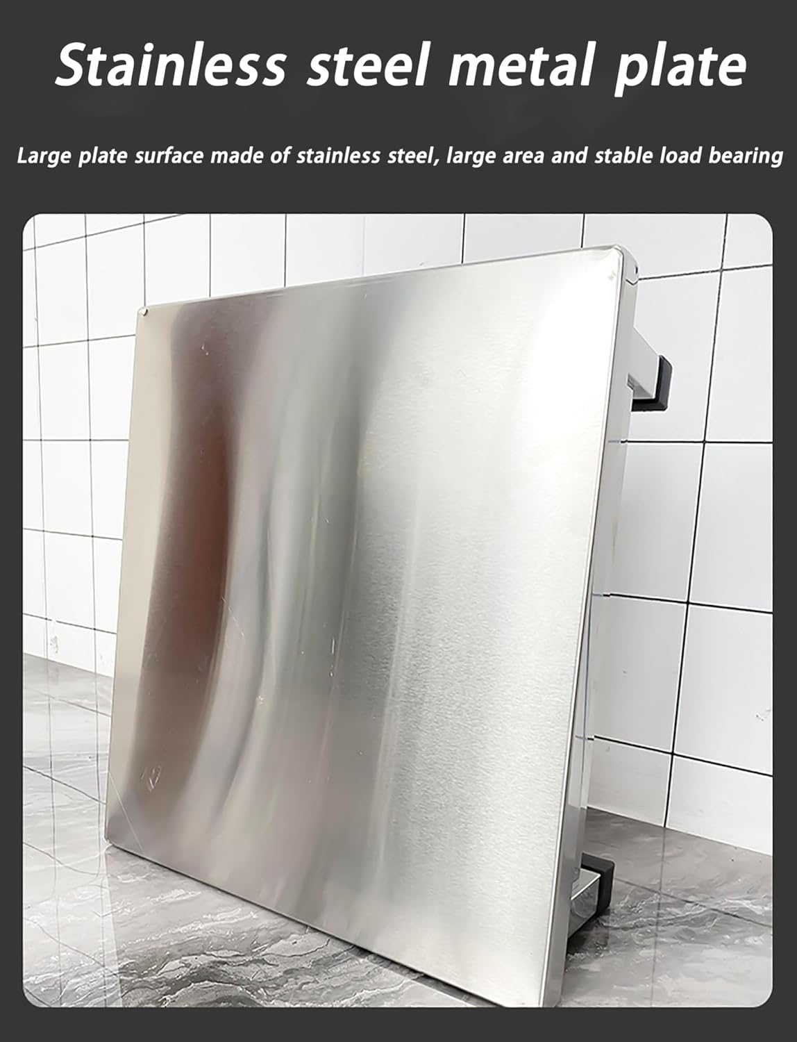 Stainless Steel Fridge Stand, Laundry Pedestal Washing Machine Tray Mat, Raised Shelf Base for Various Furniture and Household Appliances, No Assembly(H40cm/15.7in,50X50CM/19.6X19.6IN)