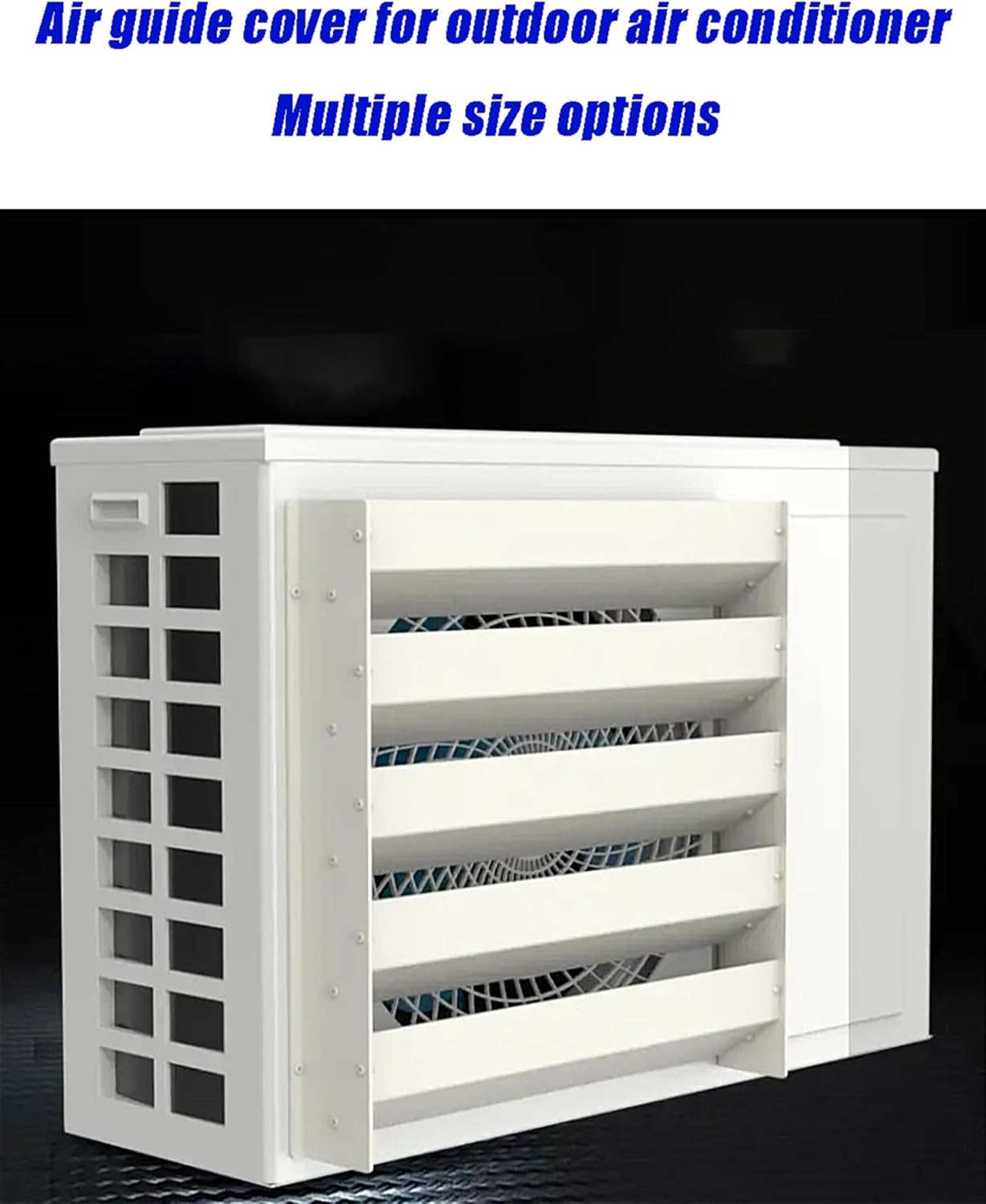 Outdoor Air Conditioner Deflector, Air Conditioner Outdoor Unit Cover Bracket Air Deflector Grilles, Prevent Direct Blowing Galvanized Steel for Baffle Guide Cover