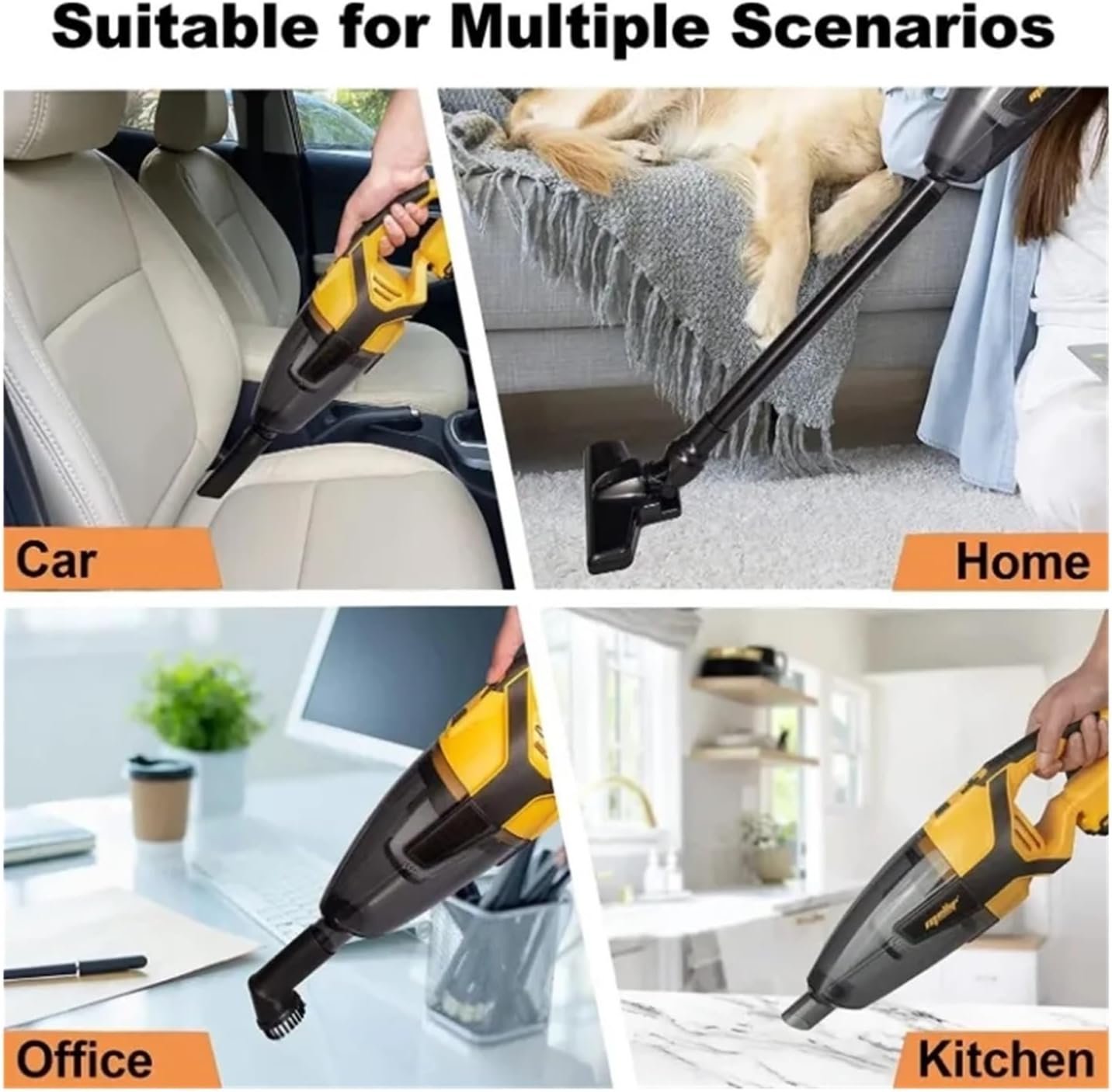 Cordless Handheld Vacuum Cleaner, Compatible With Battery, For Hardwood Floor/Carpet/Car