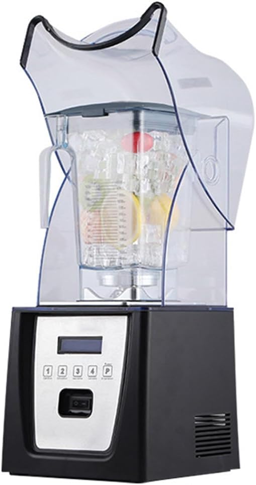 Blender Smoothie Maker, Commercial Stand Mixer with Sound Enclosure, Automatic Silent Wall Breaking Machine Ice Crusher, for Kitchen Milk Tea Coffee Dessert Leisure Shop B