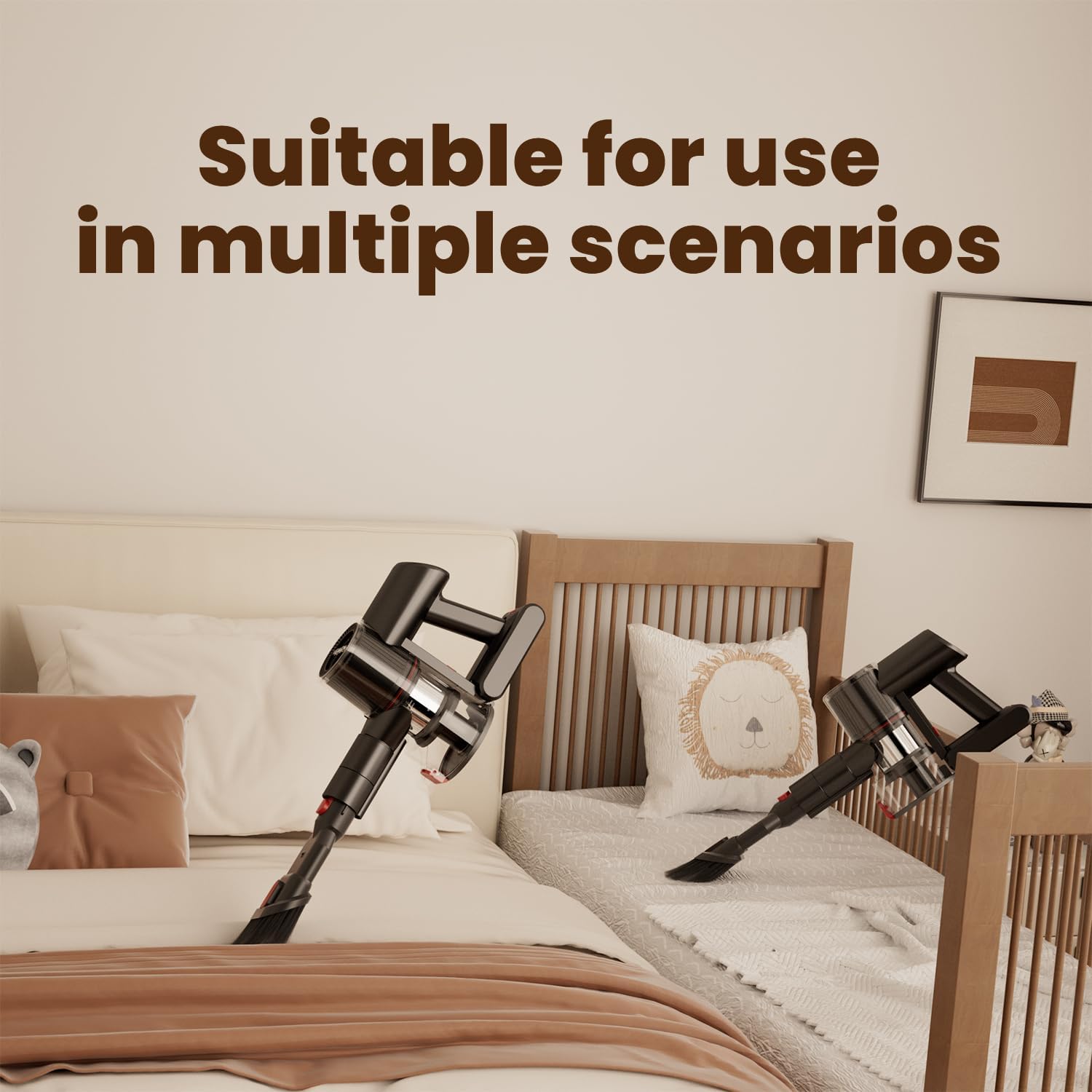 VEAVON 6-in-1 Cordless Stick Vacuum for Home 28KPa Suction of Green Laser Dust Reveal, 45min Runtime for All Floors VEAVON