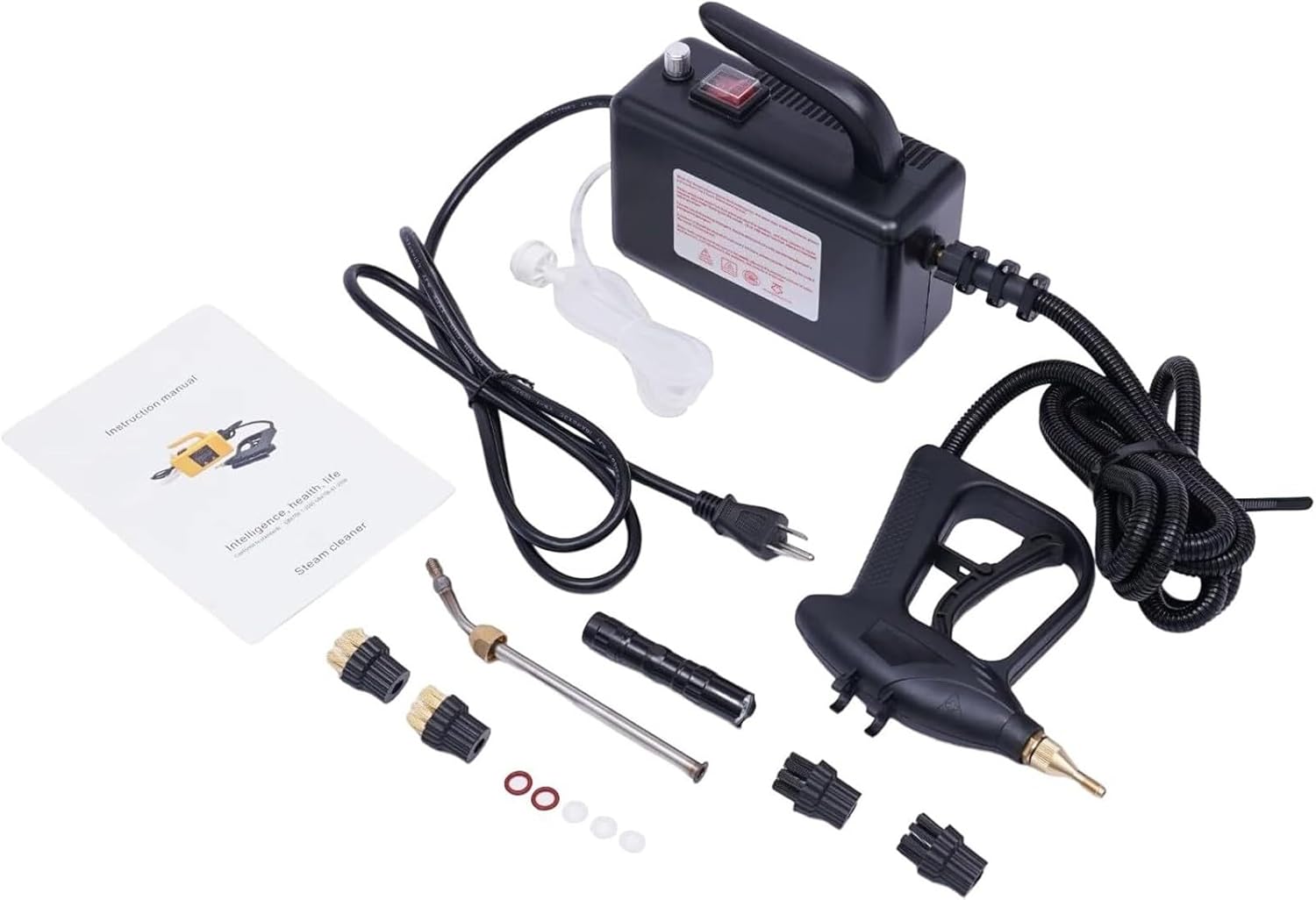 steamer High Pressure Steam Cleaner Handheld Steam Cleaning Machine Aluminum Alloy High Temperature Cleaning Machine for Kitchen Toilet Car 360° All-Round Cleaning