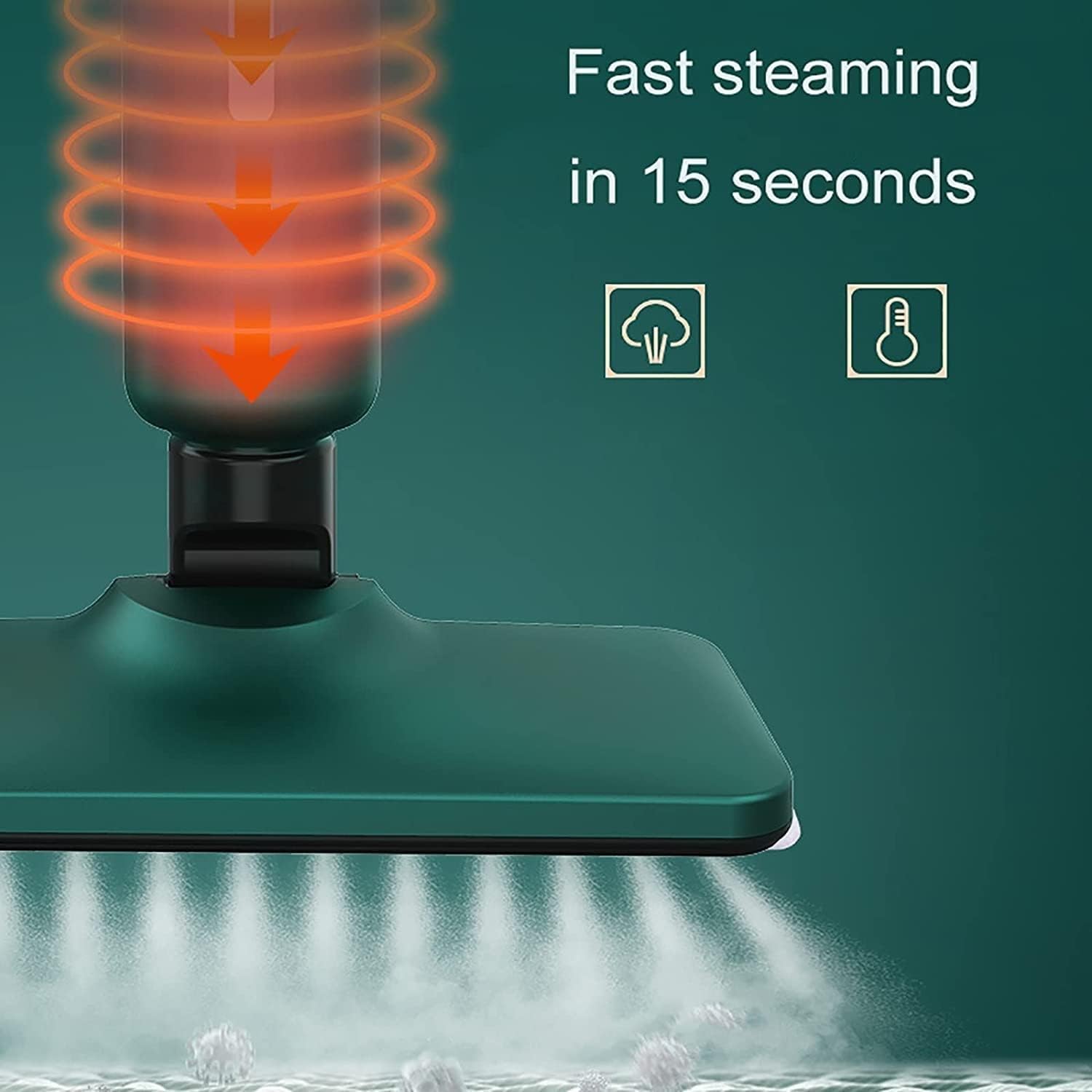 Steam Mop Floor Steamer, Handheld Steam Cleaner, Multifunctional Steam Mop for Tile, Hardwood Floors, Laminate, Carpet, Granite, and Countertops (Color : Green) (White)