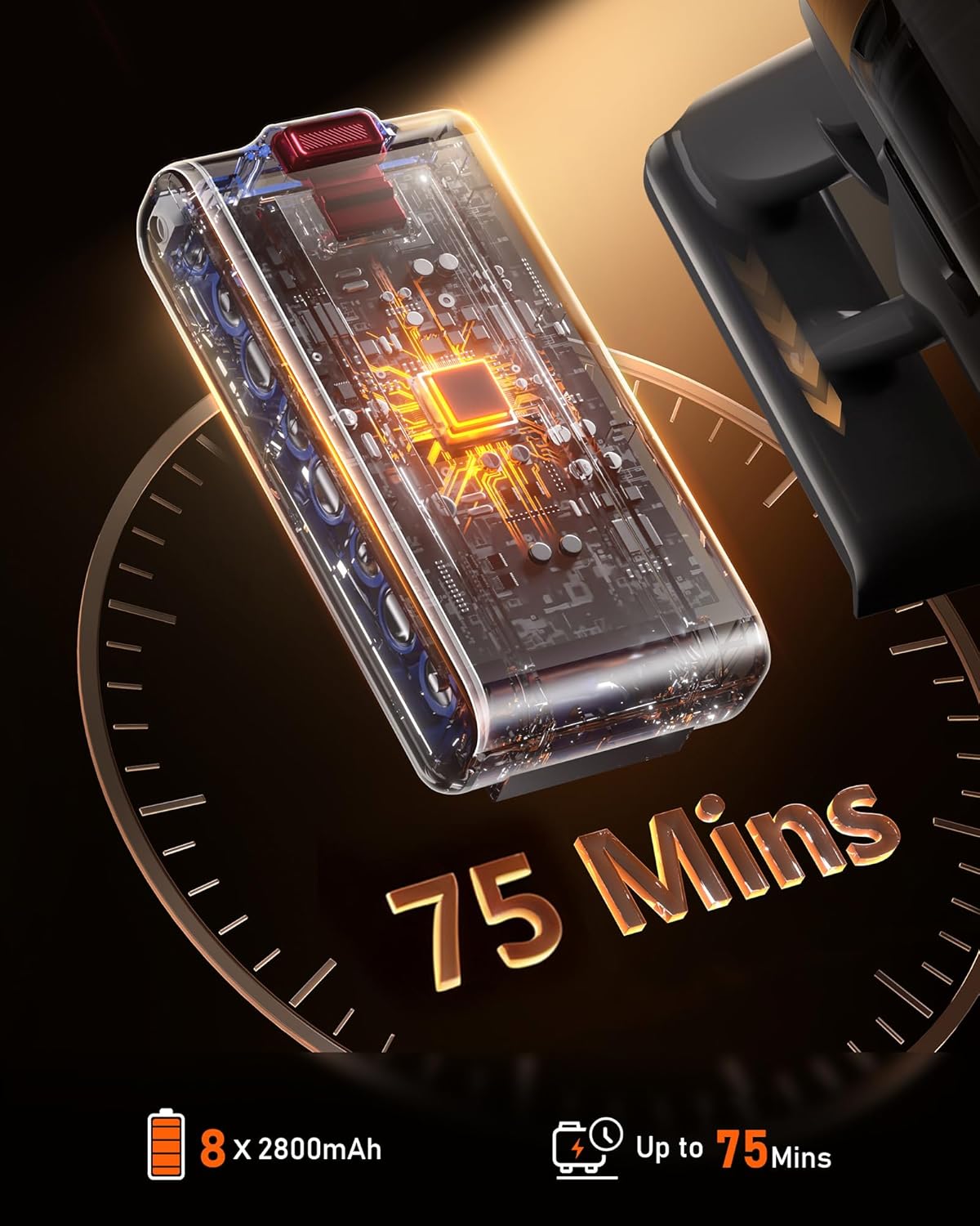 Cordless Vacuum Cleaner, 620W 55KPA 75Mins Runtime Stick Vacuum with Self-Standing, LED Display, V-Shape Anti-Tangle Brush, 8-Stage Filtration, for Hardwood Floors Carpets Pet Hair, T10 Pro