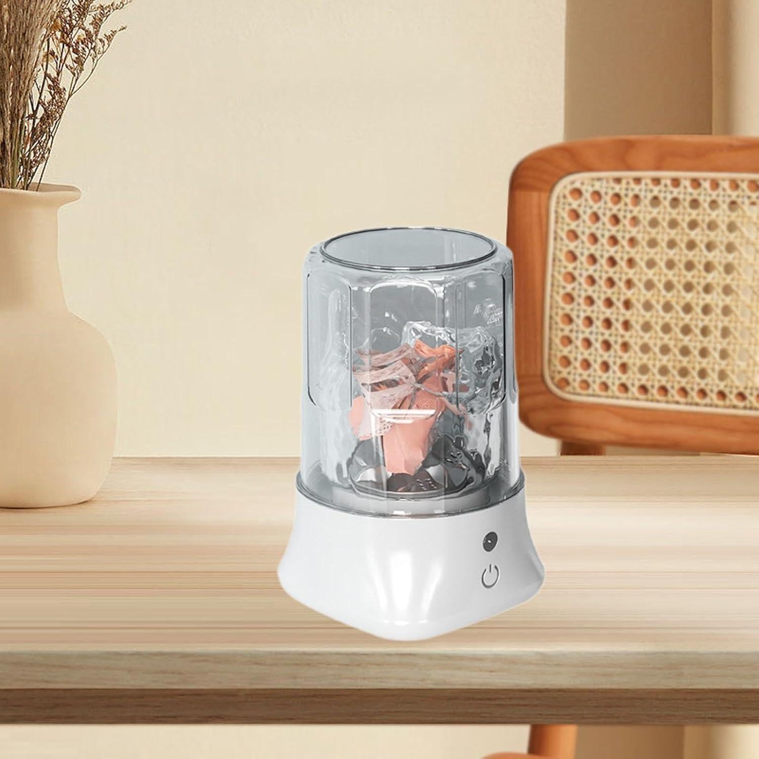 Portable Washing Machine Quick Cleaning Rechargeable 1L Small Washer for Apartment Laundry Baby Clothes Small Items Underwear, white