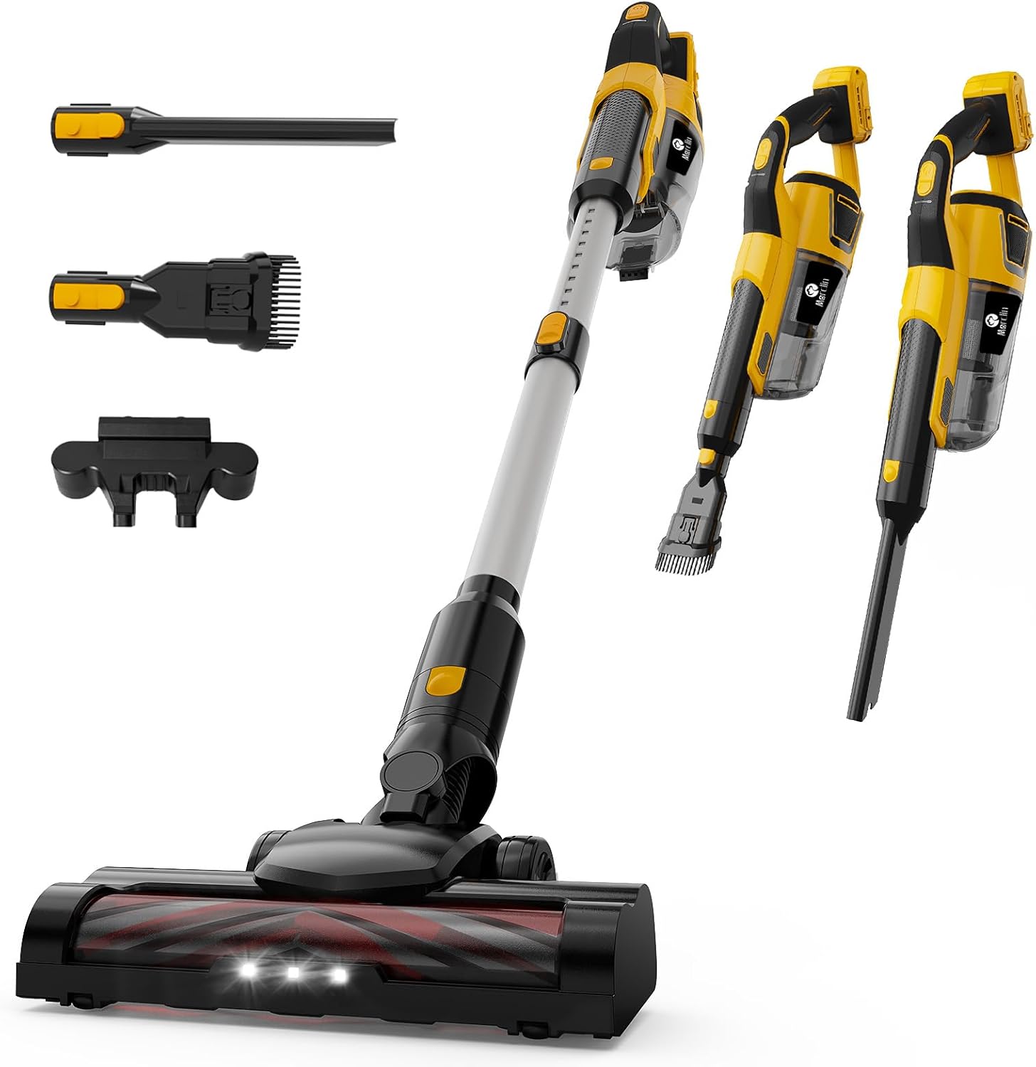 190W Brushless Cordless Vacuum Cleaner Compatible with DeWalt 20V Battery (Tool Only), 20KPa Portable 5-in-1 Lightweight Stick Handheld Vacuum with HEPA Filter for Car Home Carpet Hardfloor Pet Hair
