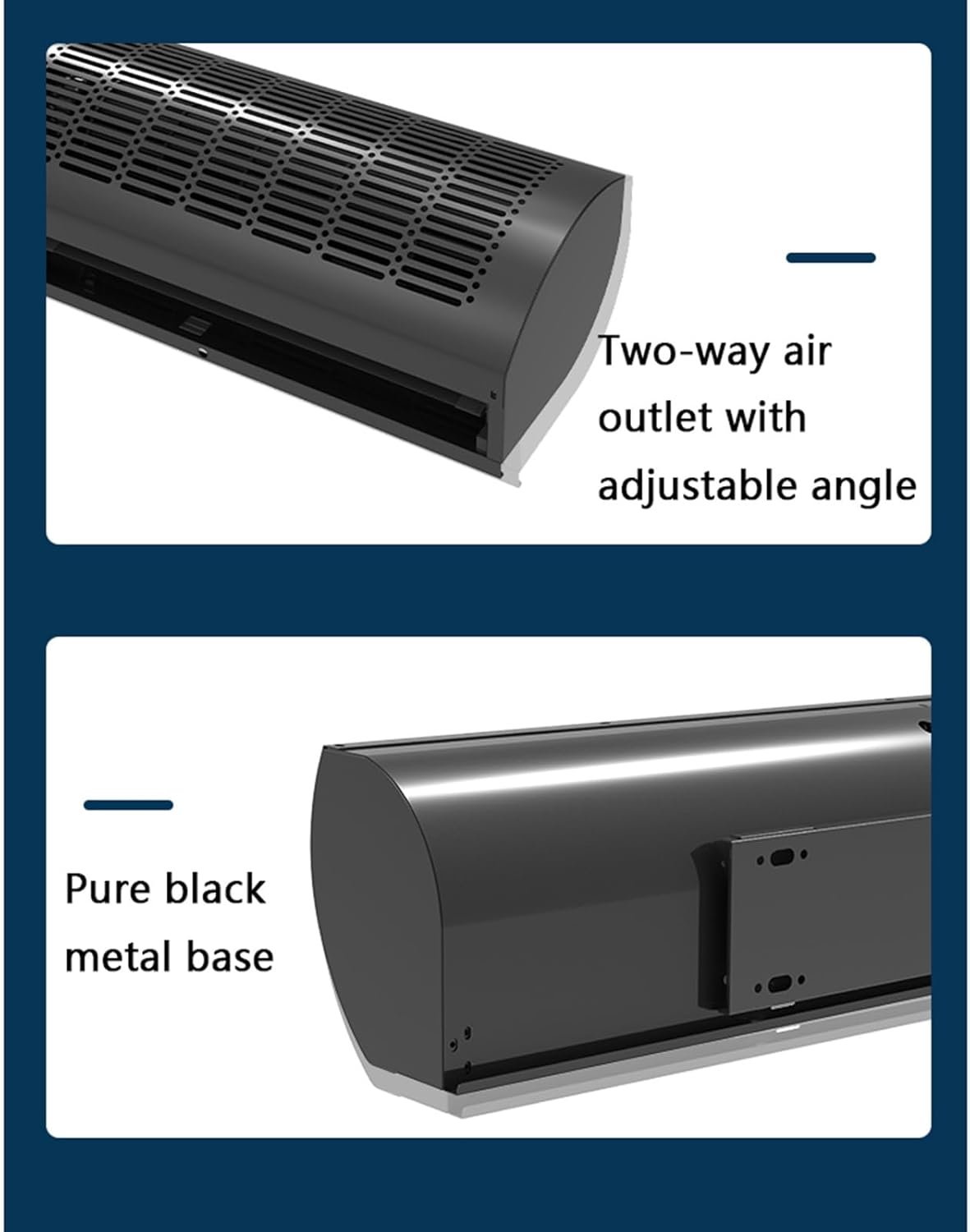 23-inch, 35-inch, 39-inch Black Commercial Thin Door Air Curtain Machine, High-Efficiency Energy-Saving Natural Wind(120cm(47.2inch))