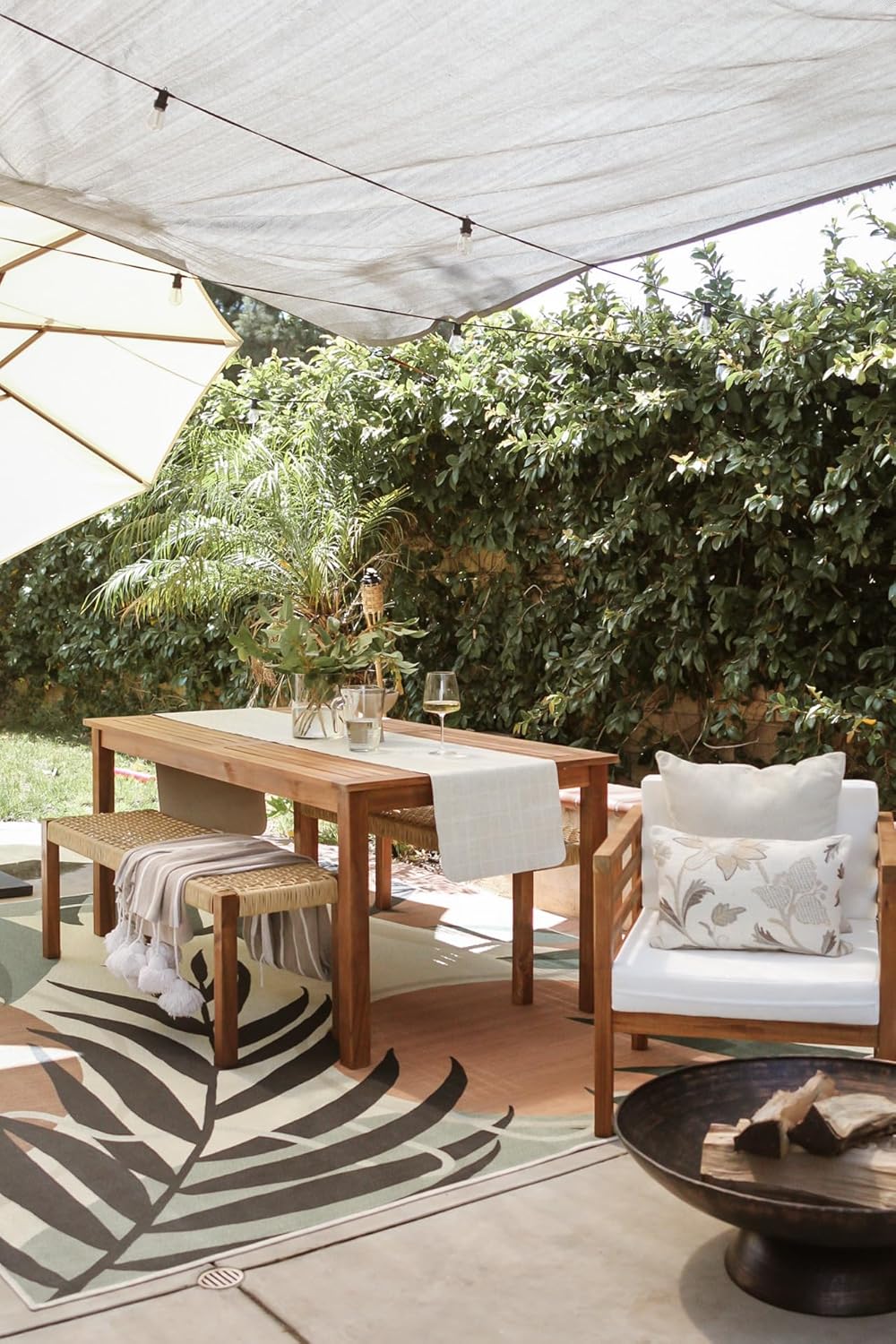 Safavieh Outdoor Collection Grenada Fire Pit, Black