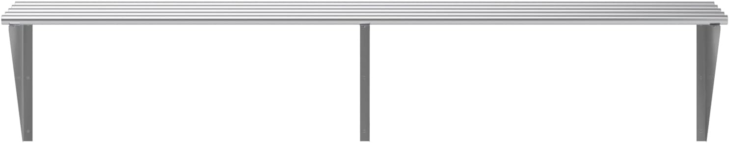 AmGood 18 in. x 72 in. NSF Stainless Steel Tubular Wall Shelf | Heavy-Duty Metal Shelving for Appliances & Equipment | Ideal for Kitchen, Restaurant, Garage, Laundry, Utility Room