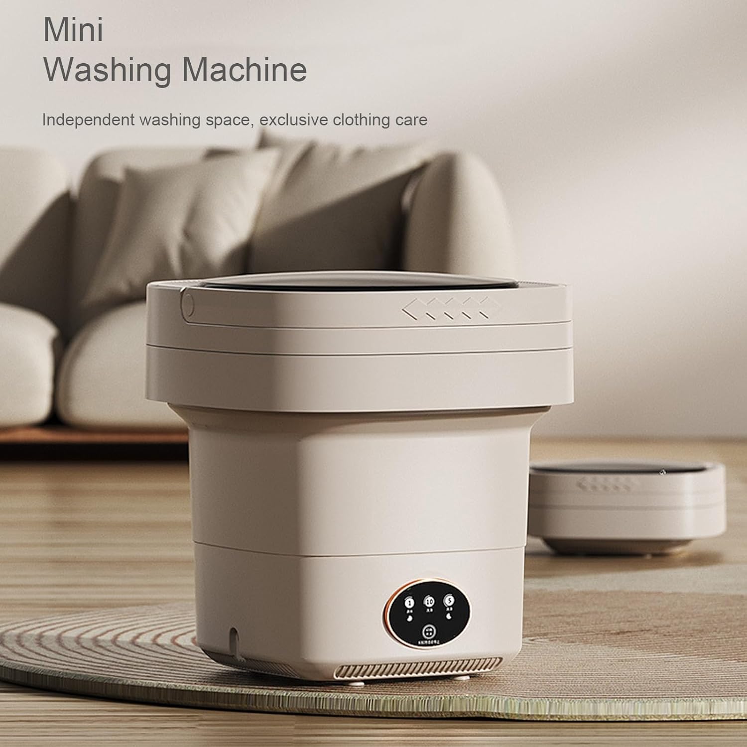 WHYATT Portable Washing Machine，7L by for Socks Underwear or Small Items, Travel Business Trip or College Rooms