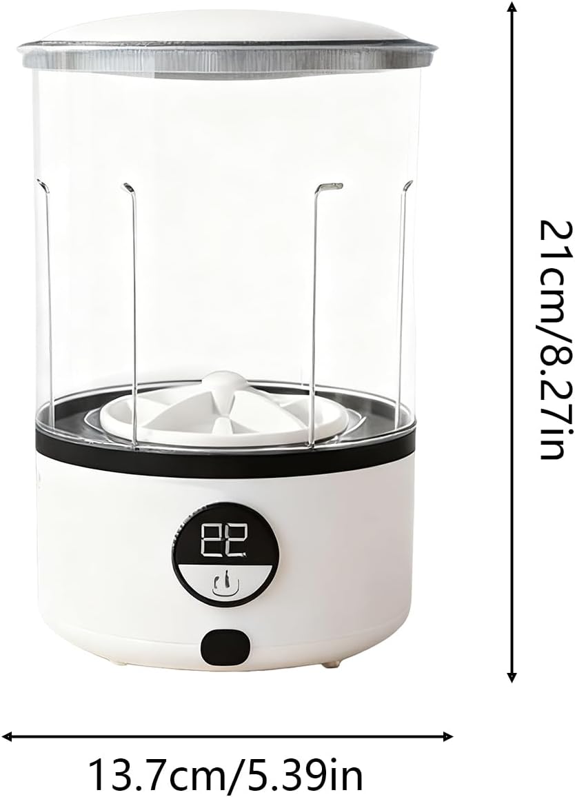 Compact Portable Washer - Cordless Mini Machine, 2-Mode Cleaning with USB Rechargeable, Space Saving with Powerful Motor, Travel Laundry Device, Mini Washer for Small Loads