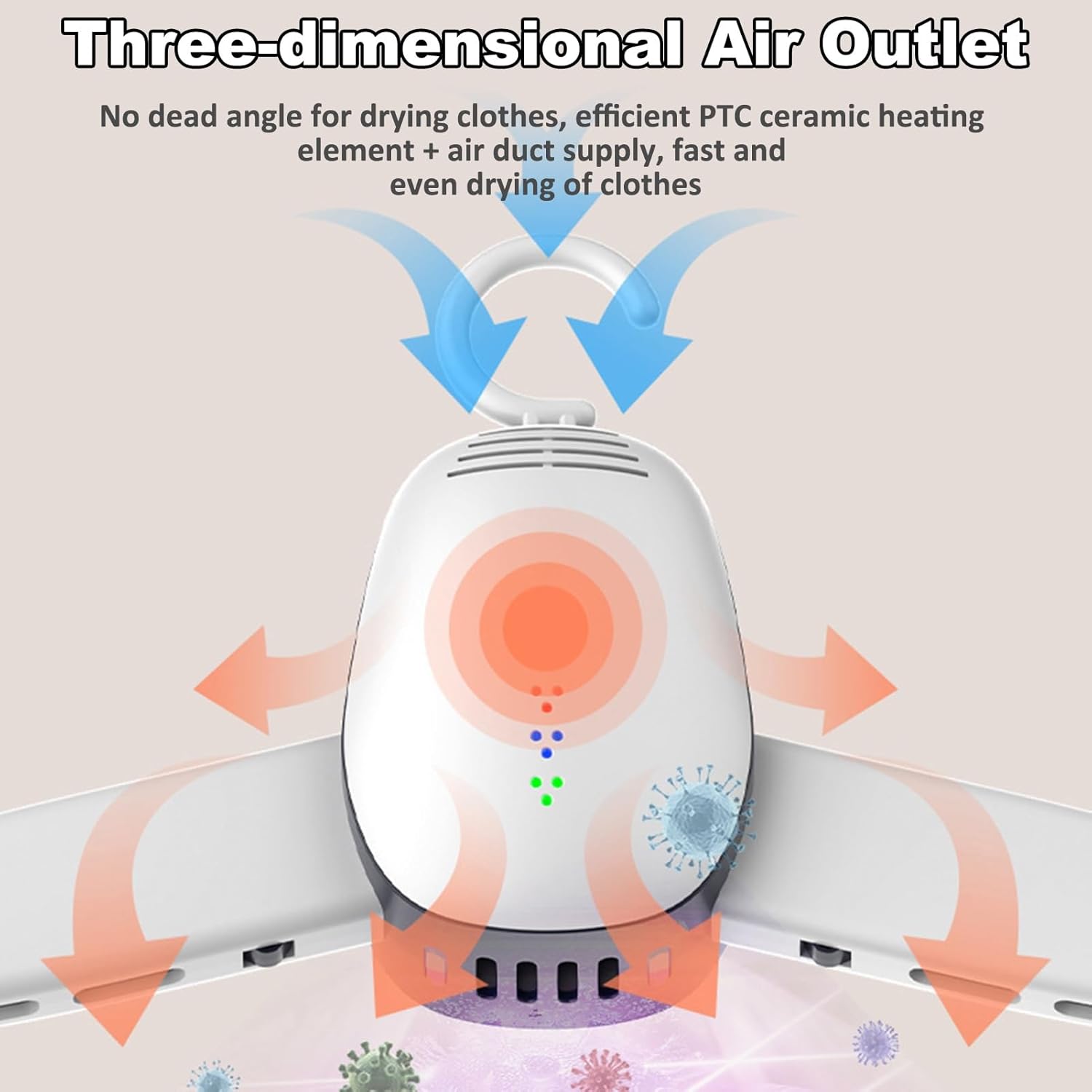 Travel Clothes Dryer - Portable Drying Rack, Electric Mini Clothes Shoe Dryer Machine for Apartment, RV, Dorm, Heated Clothes Airer, Fast and Easy to Use/Store, Low Noise, Foldable