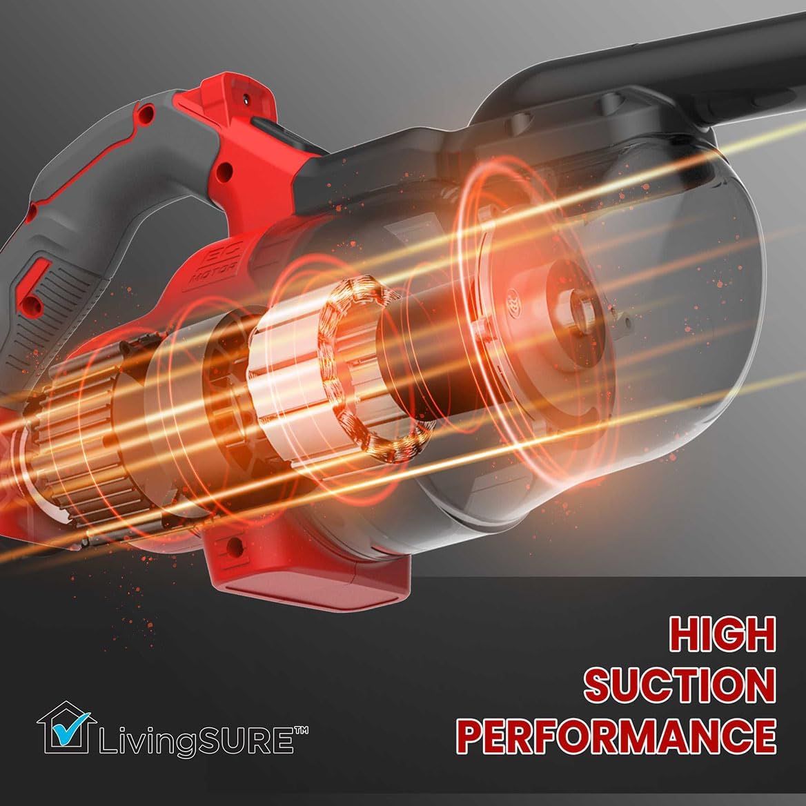 Cordless Handheld Vacuum Cleaner by LivingSURETM Lightweight and Rechargeable Handheld Powerful Vacuum Cleaner with Filter - Battery Not Included