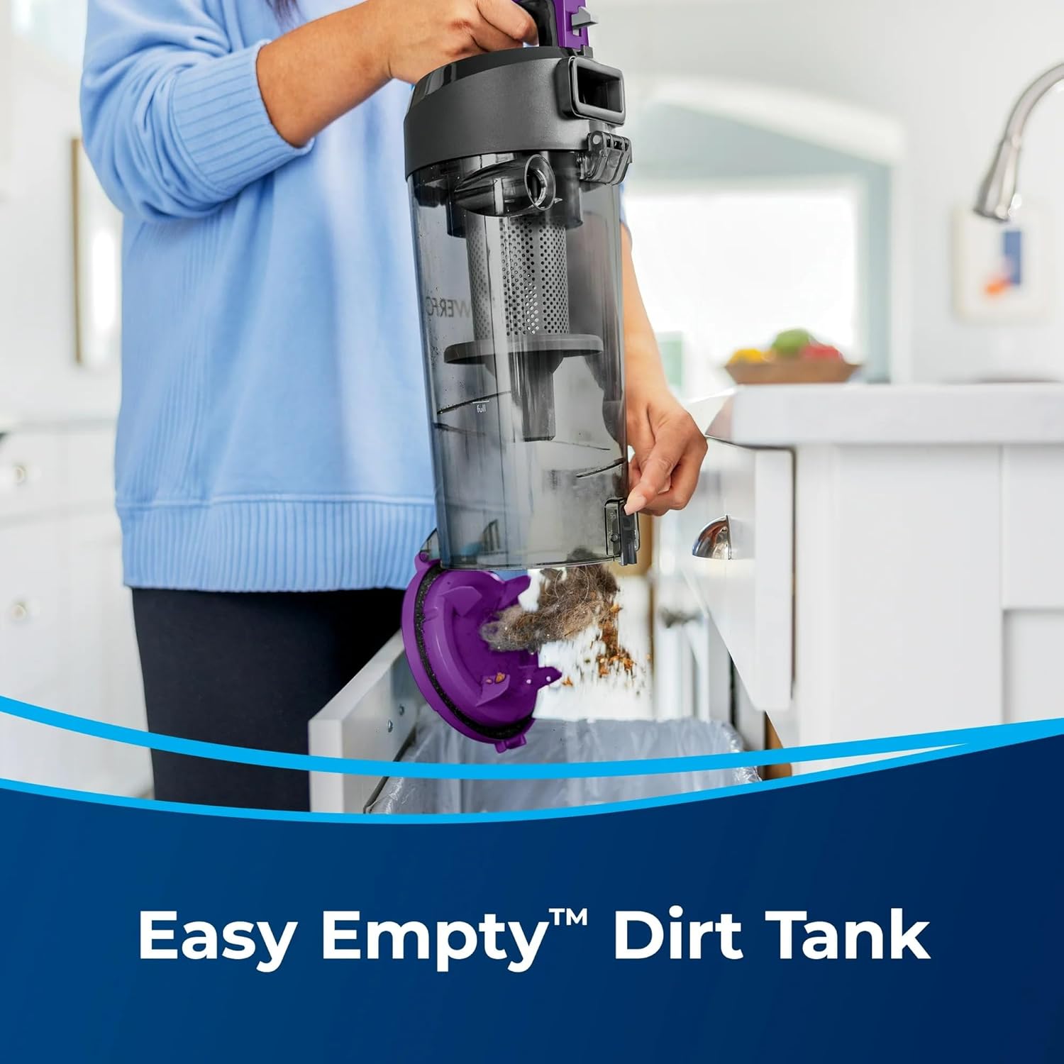 BIISSELLLightweight Upright Vacuum with Helix System, 13‑Inch Path, Extension Wand & On‑Board Tools for Deep Carpet & Hard Floors (Purple)