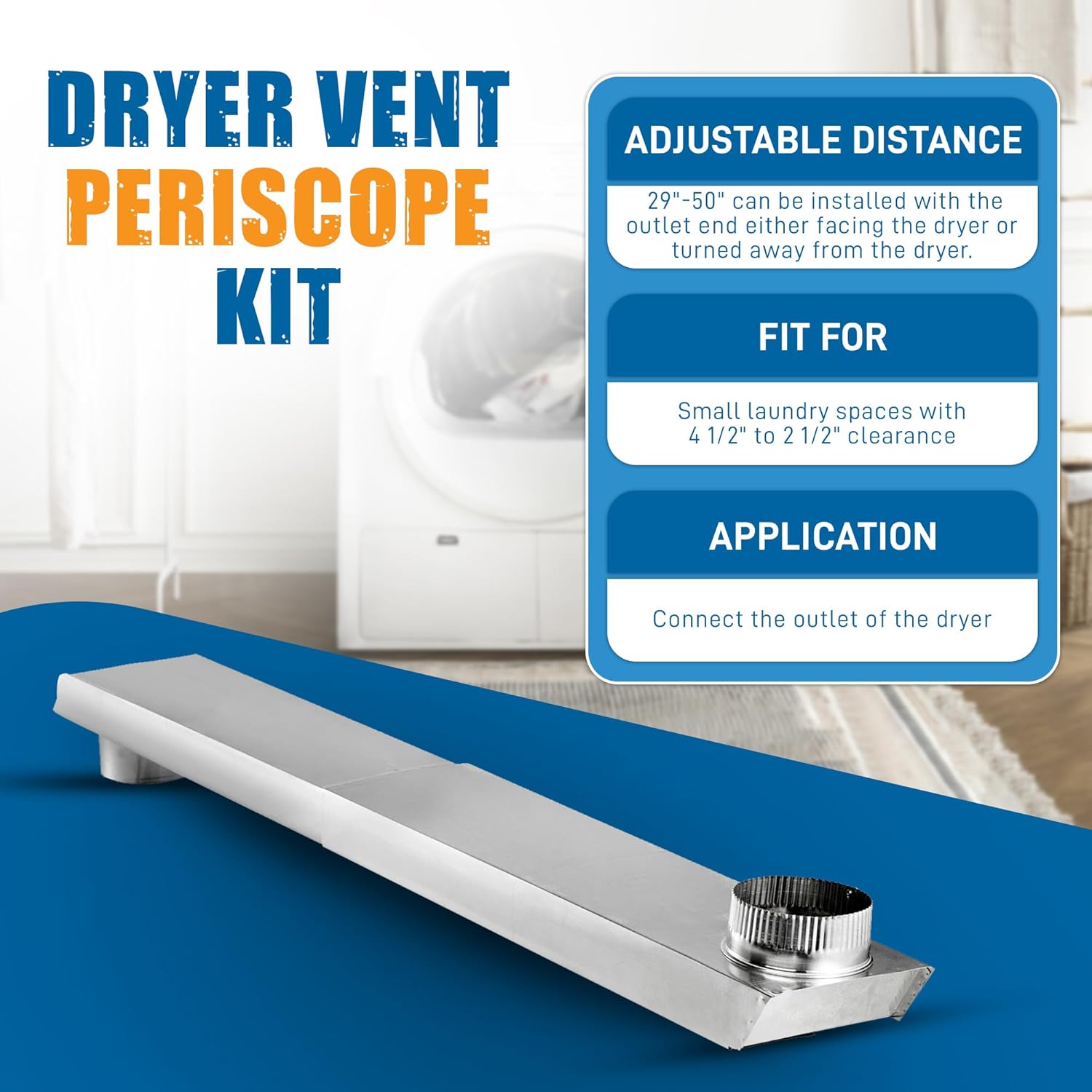 Close Clearance Dryer Vent Periscope Pipe 29