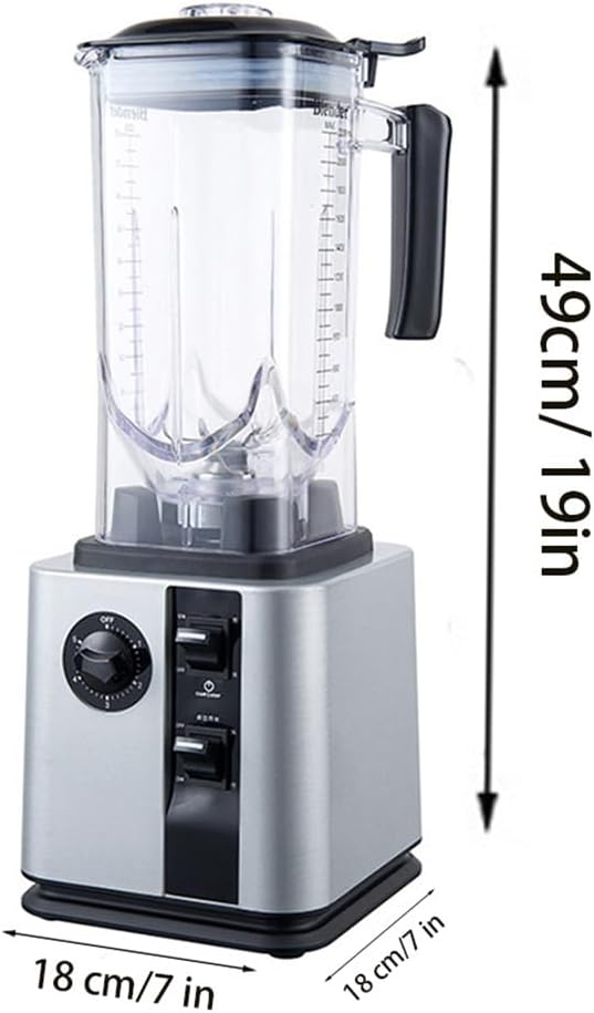 Fully Automatic Smoothie Machine, Multi-Functional Home Kitchen Blender, Commercial Ice Crusher with 2.2L Large Capacity Glass Jug Mixer, for Kitchen Milk Tea Coffee Dessert Leisure Shop B
