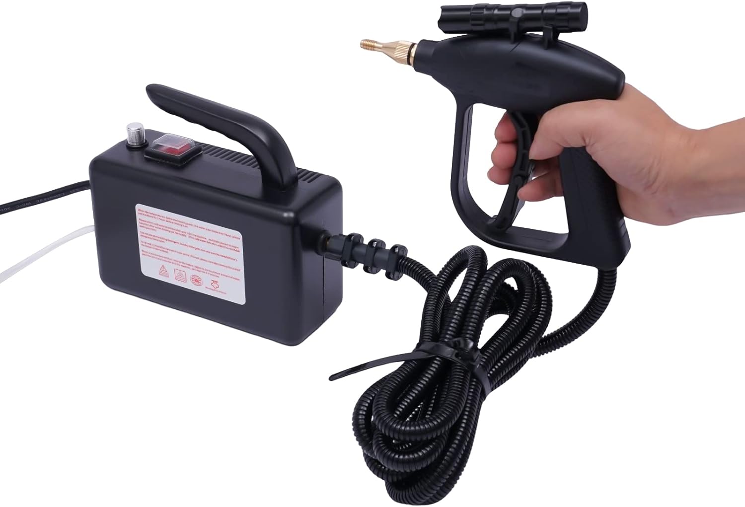 Handheld Steam Cleaner 110V 1700W Steam Cleaner for Car Detailing Steam Cleaner High Pressure Furniture Steam Cleaner Automotive Steam Washer for Cleaning Kitchens, Toilets, Sofas (Black)