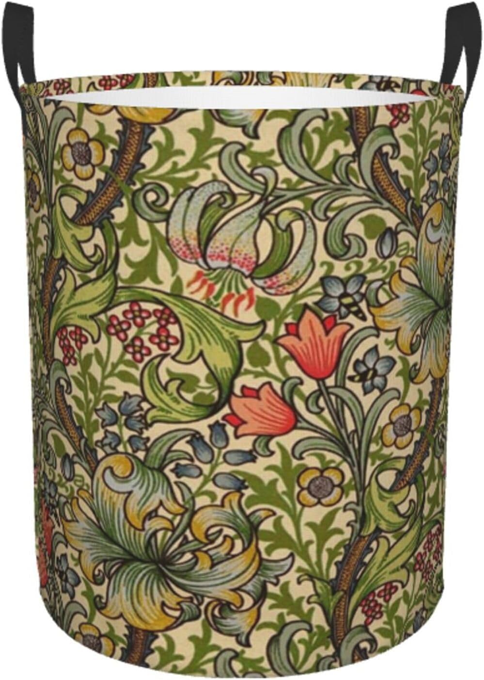 William Morris Laundry Basket Foldable Storage Bin Toy Basket Clothes Storage Hamper Organizer With Handles For Bedroom Bathroom