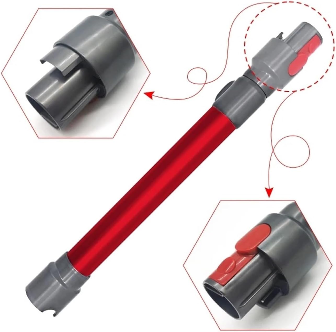 Compatible For Dyson V7 V8 V10 V11 V15 Vacuum Cleaner Telescopic Straight Pipe Extension Rod