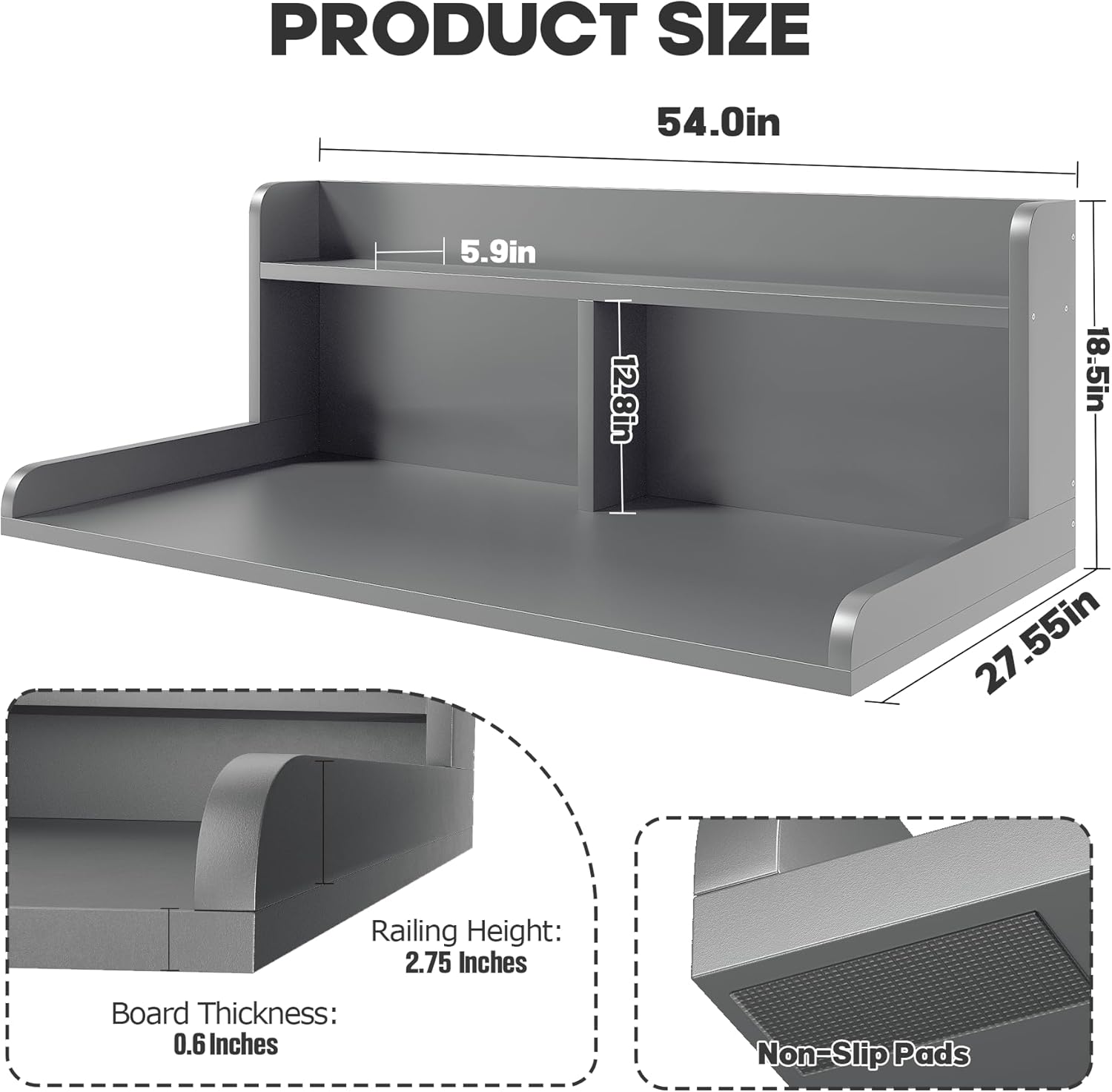 2-Tier Washer Dryer Countertop, 18.5