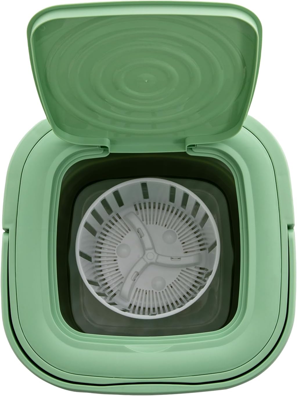 8l Portable Mini Washing Machine, Foldable Washer With Drainage Basket,Wave Wheel Structure Design & Concealed Handle, 3 Cleaning Modes Suitable For Underwear Baby Small Clothes. (Mint Green)