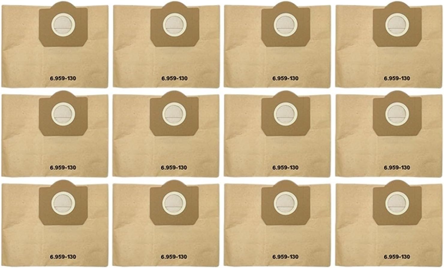 Replace Vacuum Cleaner Dust Bag Hepa Filter ，Compatible for Karcher ，MV3 WD3 WD3200 WD3300 A2204 A2656 WD3.500P SE4001 SE4002 Vacuum Cleaner Parts(12PCS)