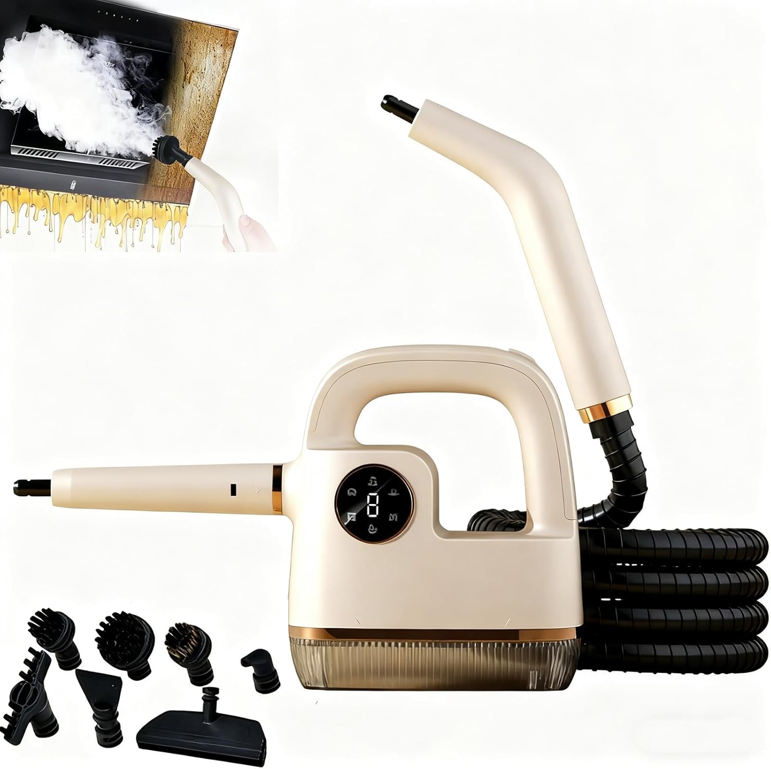 Portable High-Temperature Steam Cleaner Set, Multi-Function Handheld Steam Cleaner with 9 Attachments for Home Use, Deep Clean Clothes, Stoves & More