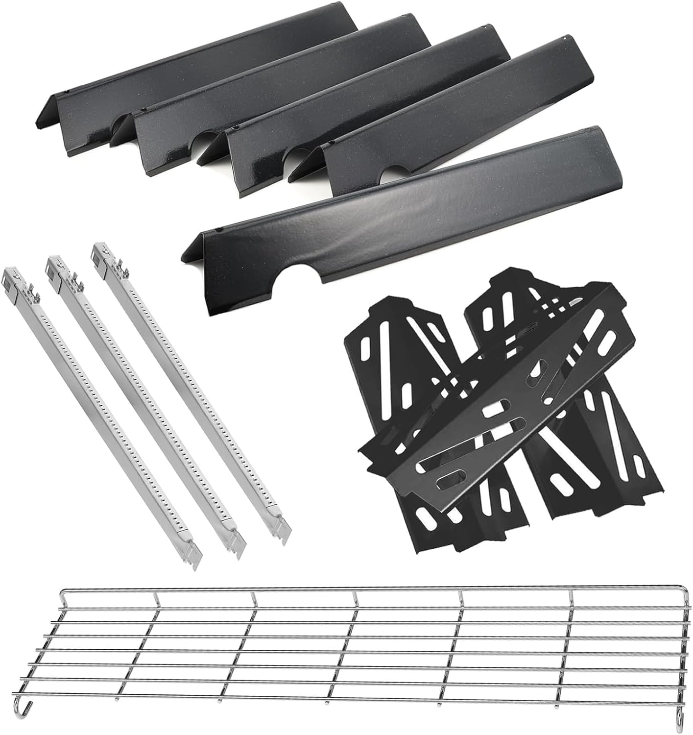 Grill Parts for Weber Genesis II 300 Series, Flavorizer Bars, Heat Deflector, Burner and Warming Rack Kit for Weber Genesis II 310 Grills Replacement Parts
