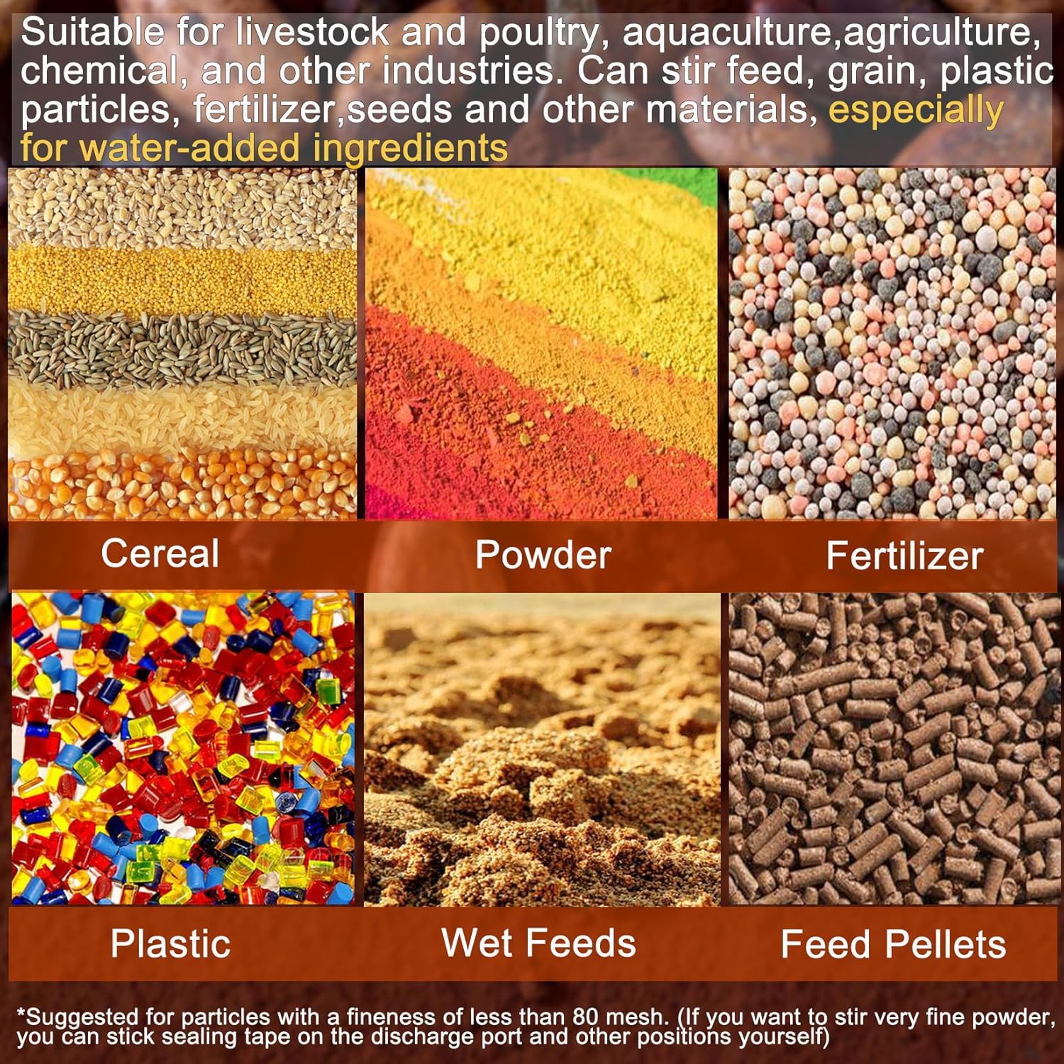 440lbs Powder Mixer Blender Feed Mixer Blender Mixing Machine Dry&Wet Particle 201 Stainless Steel 220v 4kw