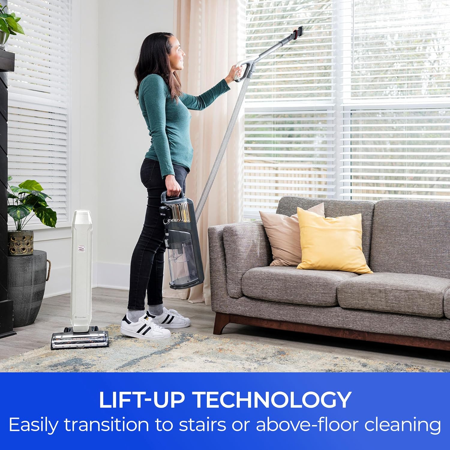 Kenmore CU7005 Litening 24V Cordless Upright Vacuum with Lift-Up & Hair Eliminator Nozzle, Brushless Motor, Up to 80 Mins of Runtime, HEPA Filter & LED Display for Carpets, Hard Floor & Pets, White