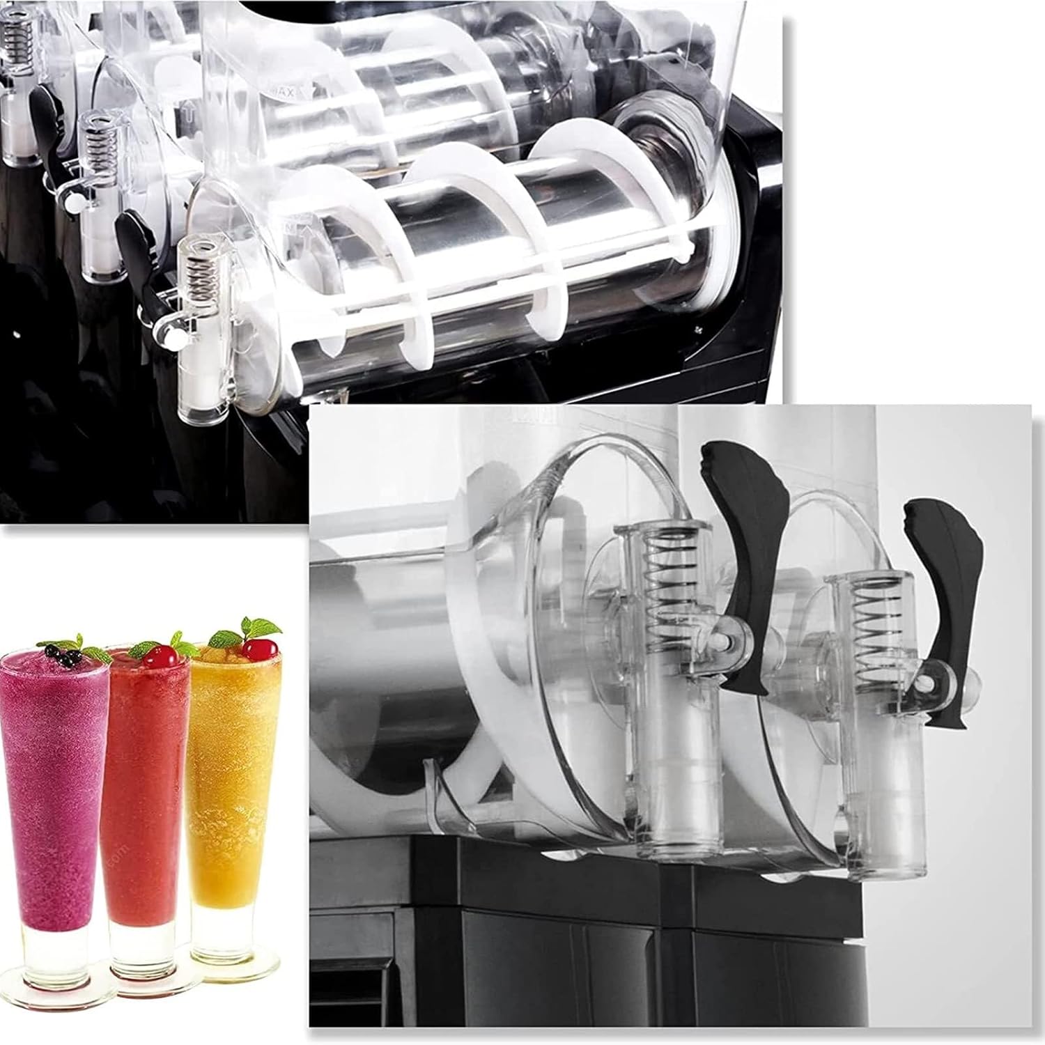 Frozen Slushie Maker with 2.5L*2, 300W Frozen Beverage Margarita Making Machine, Smoothie Blender for Home Hotel Bar Cafe