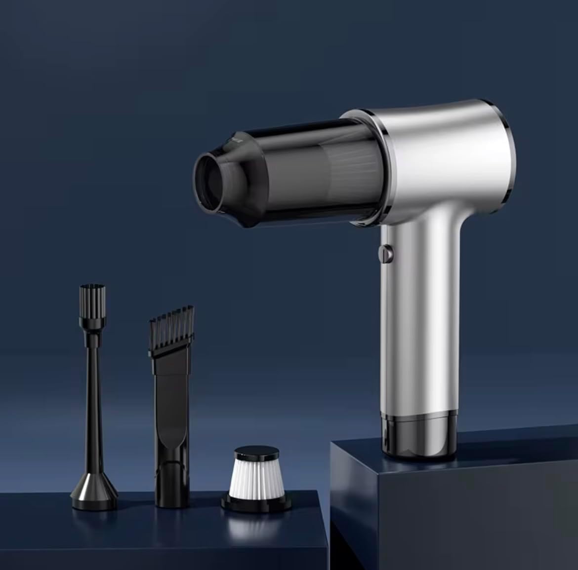 Cordless Mini Vacuum Cleaner, Portable Handheld, Rechargeable, Multiple Attachments, Black