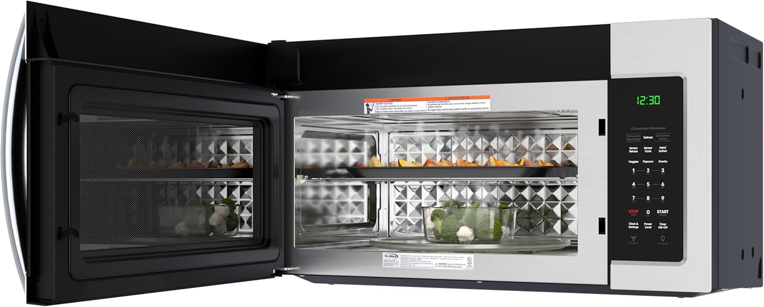 KoolMore 30-inch 1.5 cu. ft. Over-the-Range Convection Microwave Oven,900 Watts and 300 CFM in Stainless-Steel, UL Listed