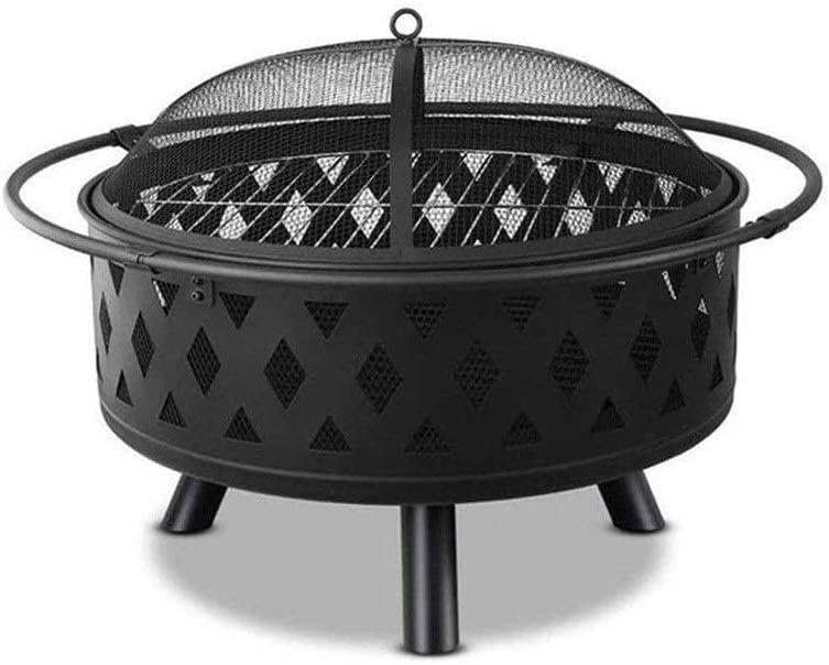 Wood Burning Fire Pit Backyard with Cooking Grill,Fire Pit Multifunctional Barbecue Rack Indoor Winter
