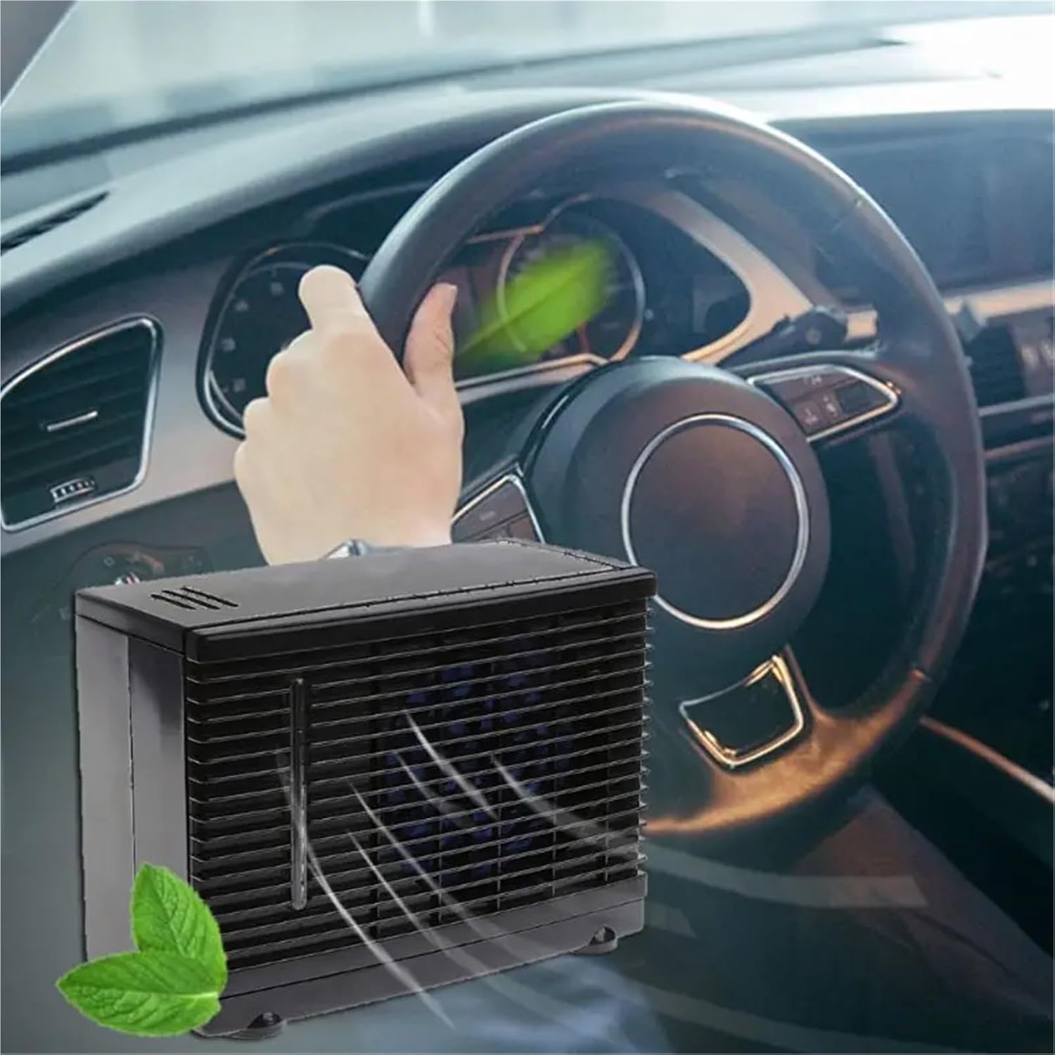 12V 60W Adjustable Car Air Conditioner Cooler Cooling Fan Water Ice Evaporative Portable Mini Fan