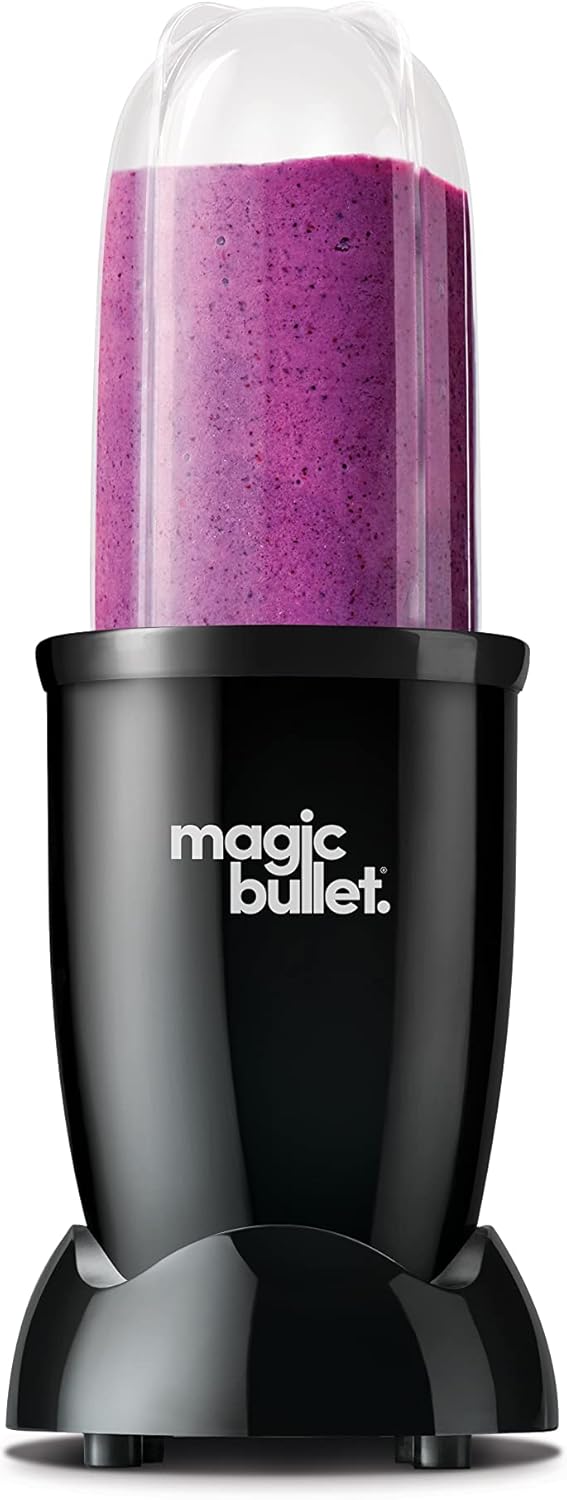Magic Bullet Mini, Electric Blender, Small Blender, Basic Pack 3 Pieces, Power 200 Watts, Black, MBR03B
