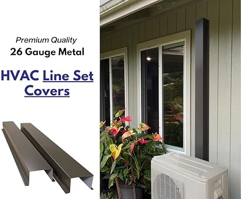 EAGLE 1 Metal Line Set Cover Kit for Mini Split and Central Air Conditioner & Heat Pump (Multiple Sizes and Colors) (6x6, Green)