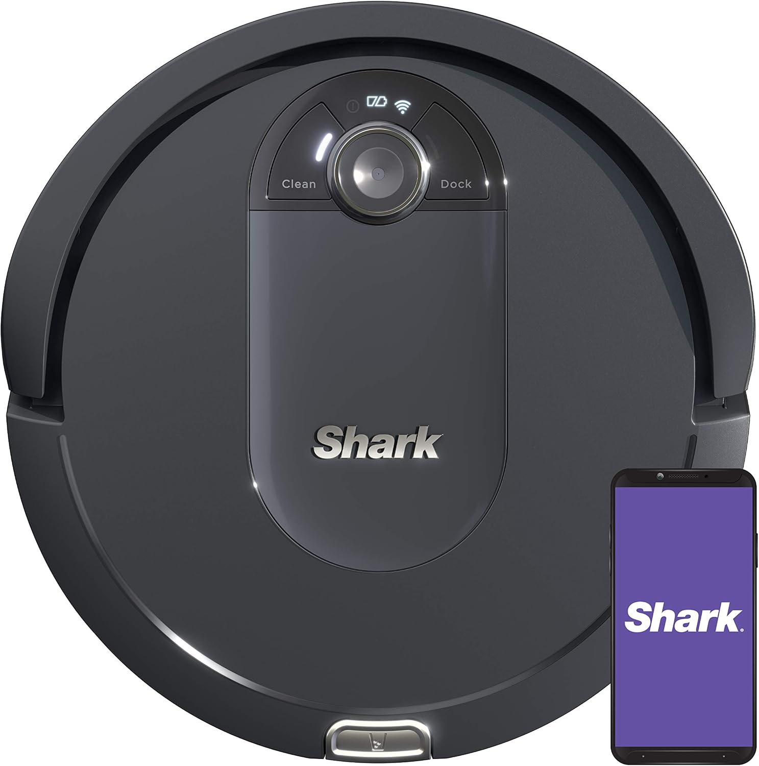 Shark IQ Robot Vacuum AV992 Row Cleaning, Perfect for Pet Hair, Compatible with Alexa, Wi-Fi, Black