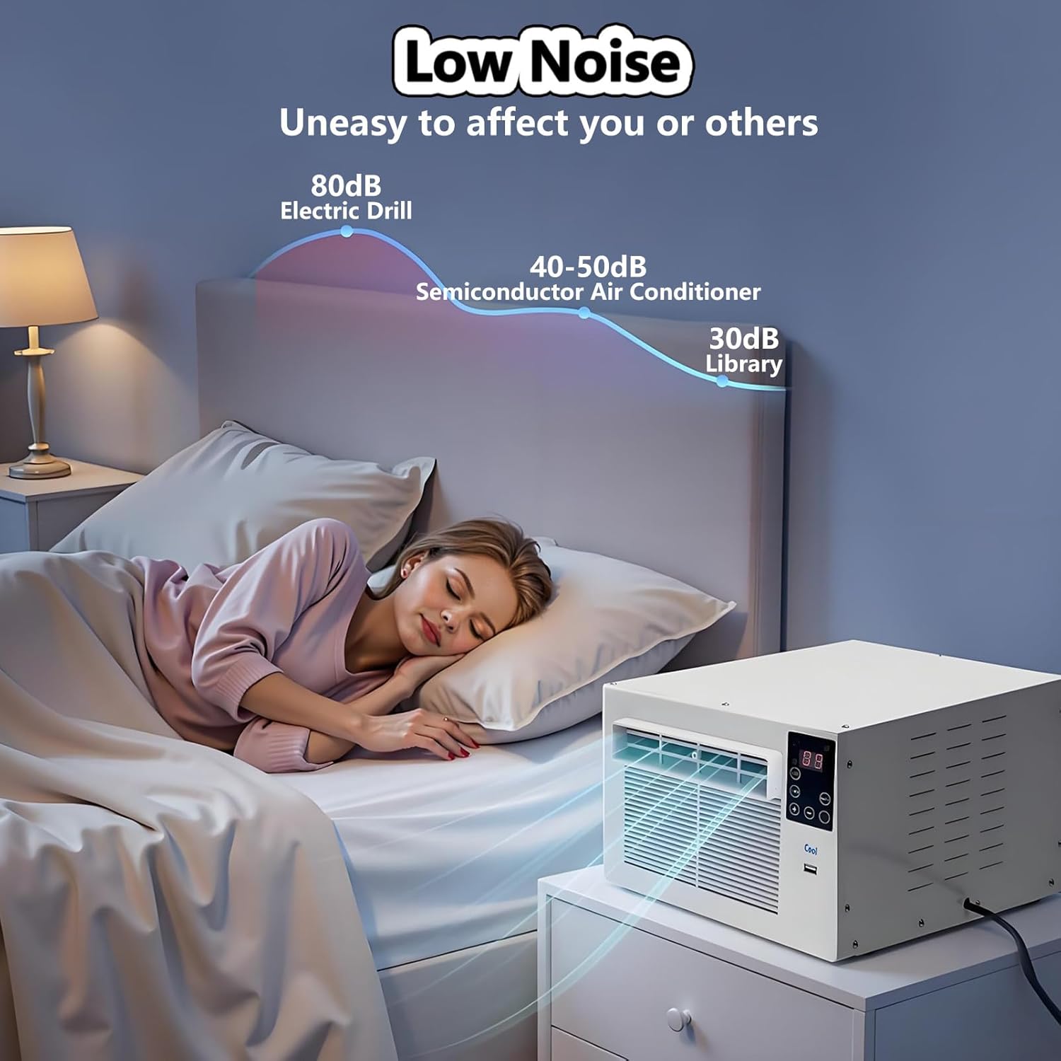 2-in-1 Portable Air Conditioner Compact Size Dehumidifier Mini Air Cooler with Remote Control & 1-12h timer & LED Light Cold AC Unit Personal Air Cooler for Home Bedroom Office