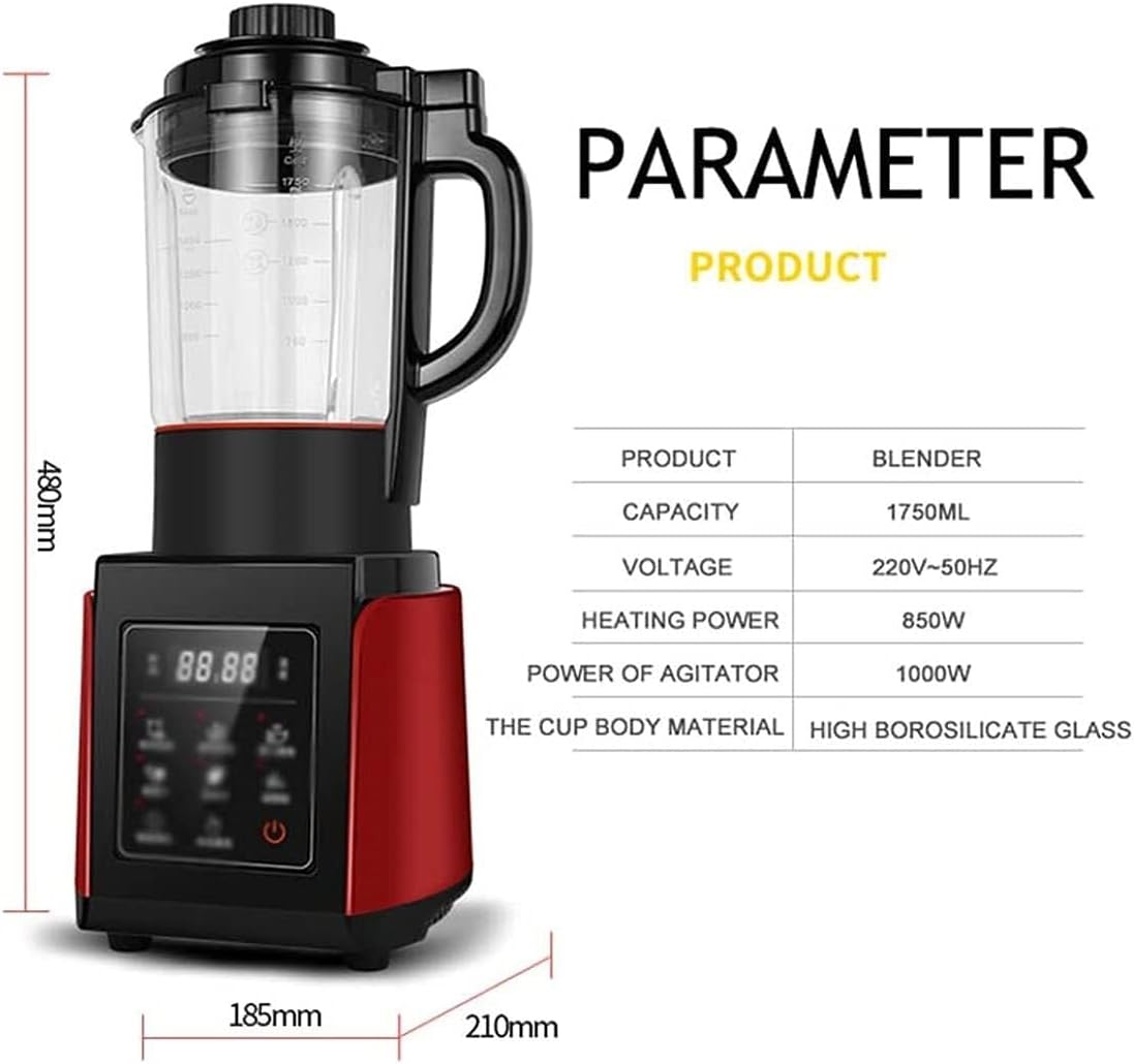 High Power Juicer Blender 1650W, 1.75L Professional Touchscreen Smoothie Maker, 7-Speed, BPA-Free