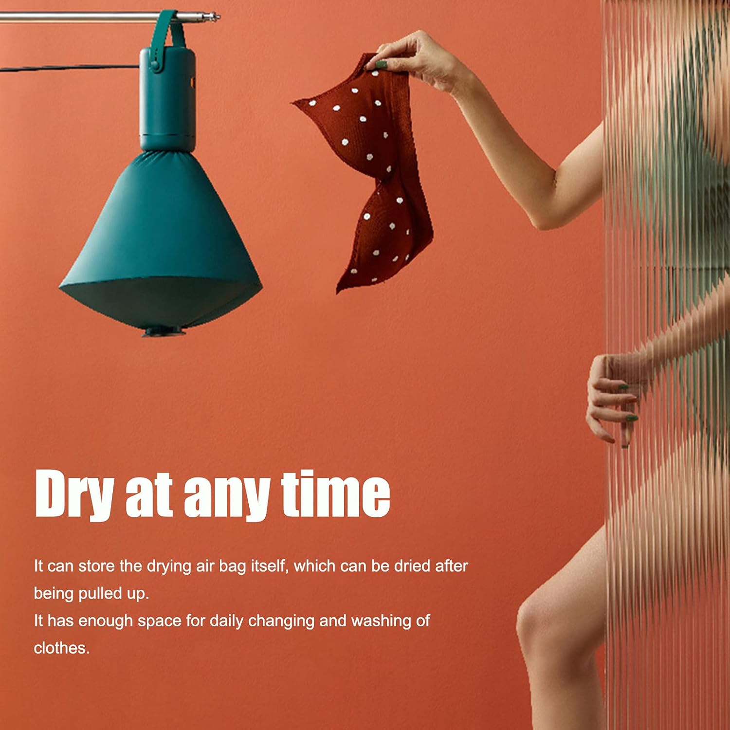 Clothes Dryer, Mini Portable Electric Dryer Machine 2 Gears Adjustable 5L Capacity for Ladies Underwear/Gym Clothes/Socks/Panties, Travel Size Smart Dryer for Home Apartments Dorm Camping(Green)