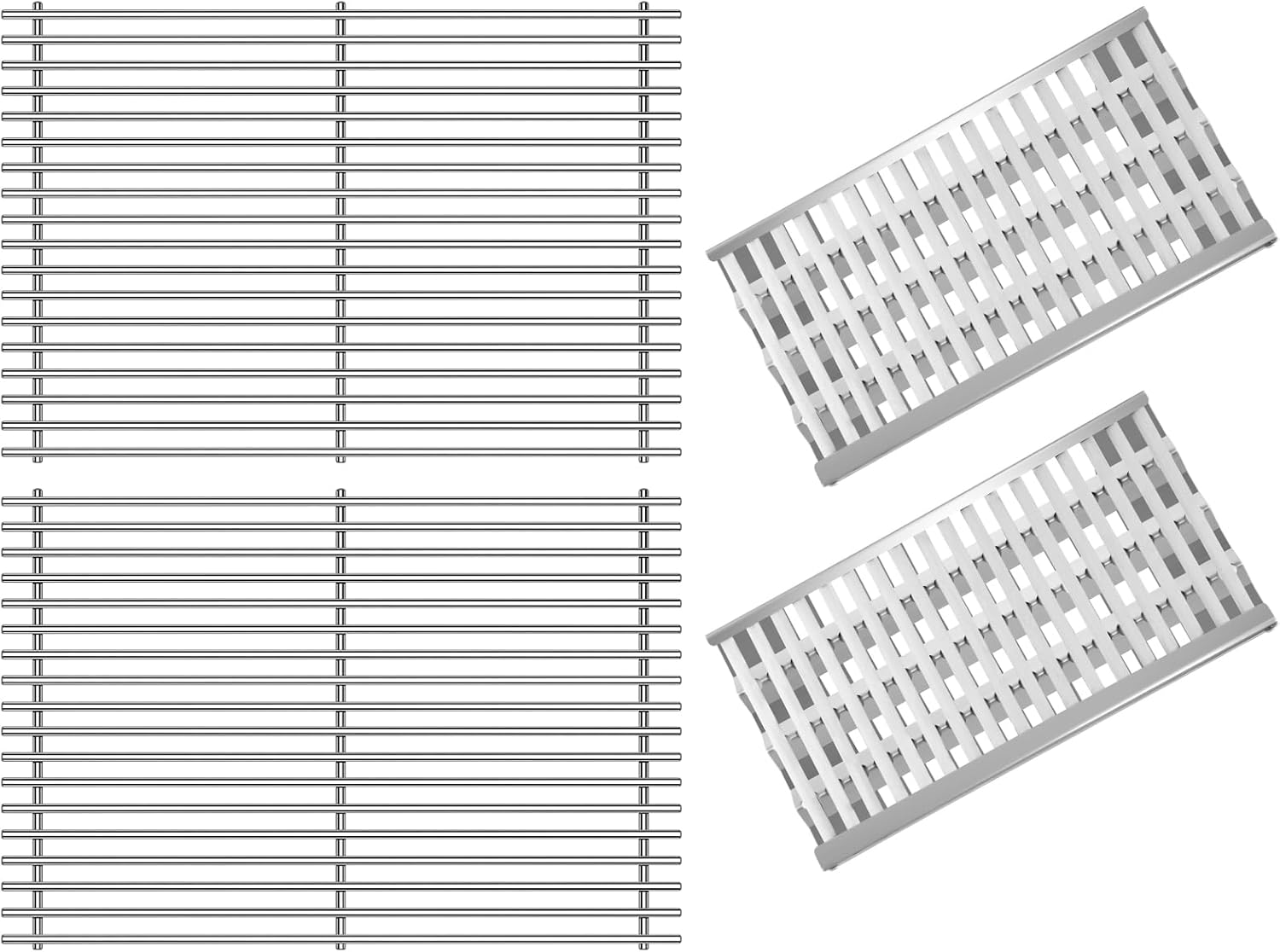 2Pack Radiant Tray with Ceramic Rod and 2Pack 19.5Inch 9MM Grill Grate for DCS Grill Replacement Parts,for DCS 27 Series, 27dbq 27dbqr 27dbr 27dsbq 27dsbqr 27fsbq