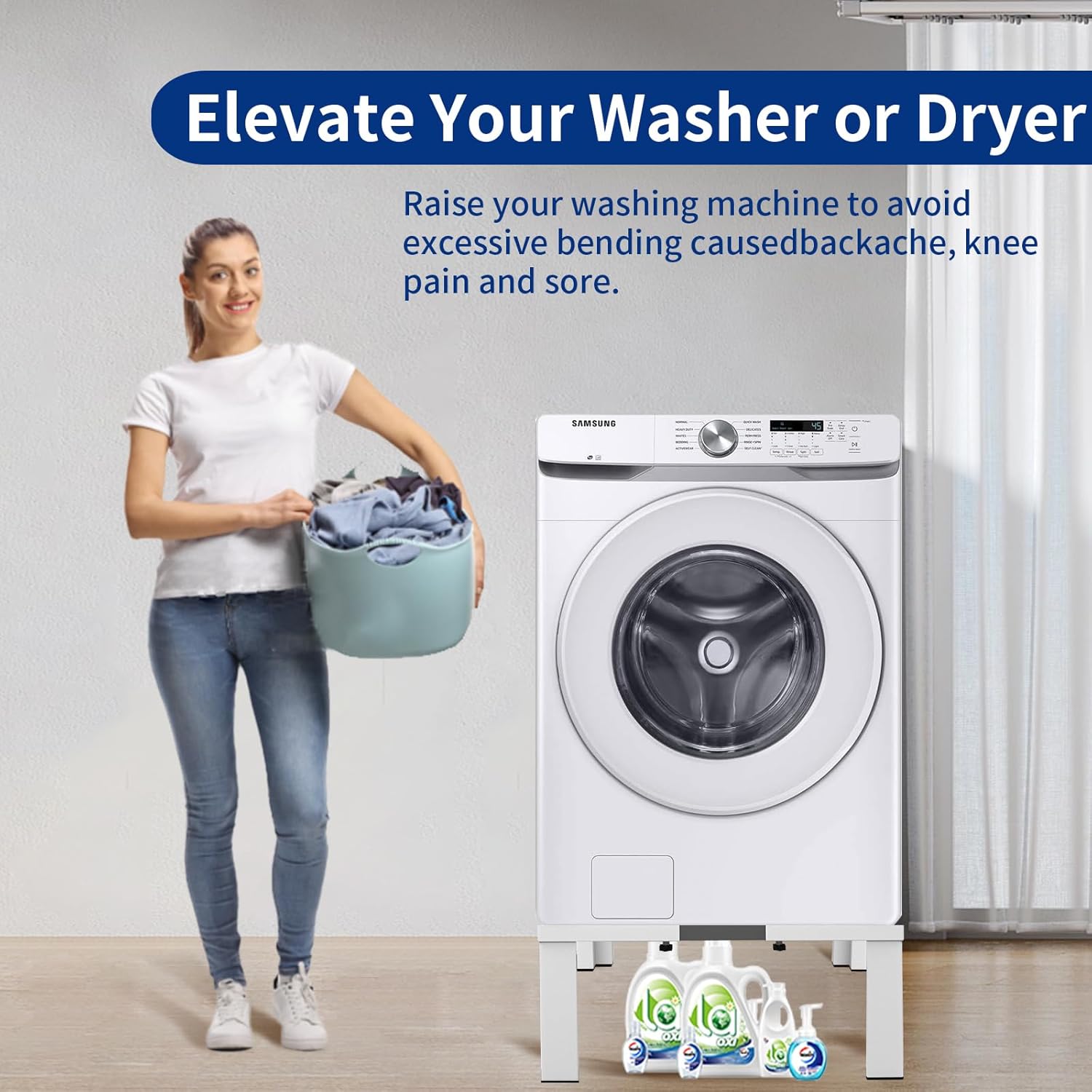 Heavy-Duty All Steel Laundry Pedestal 16