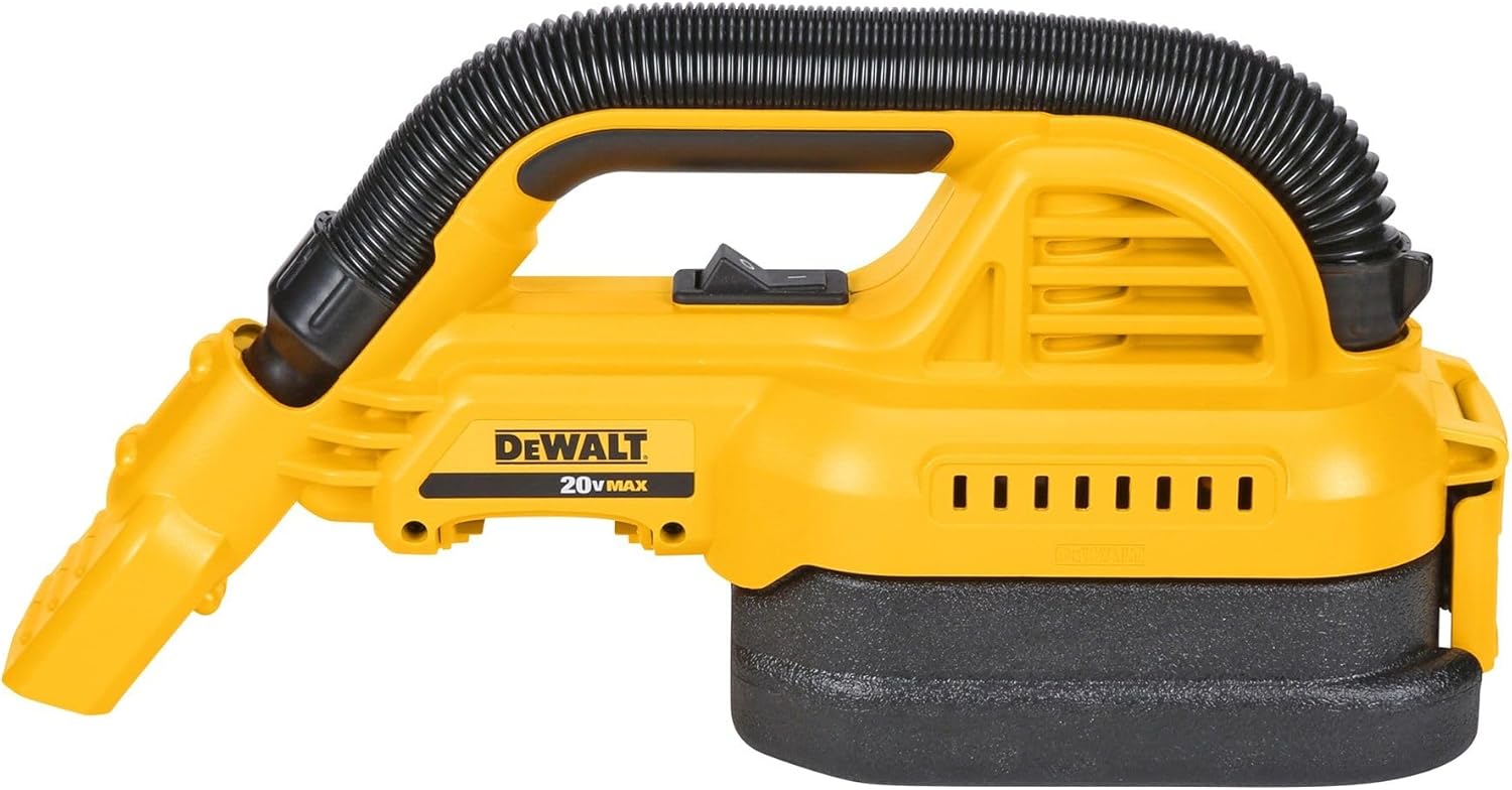 DEWALT 20V MAX Hand Vacuum, Cordless, for Wet or Dry Surfaces, 1/2-Gallon Tank, Washable Filter, Portable, Bare Tool Only (DCV517B)
